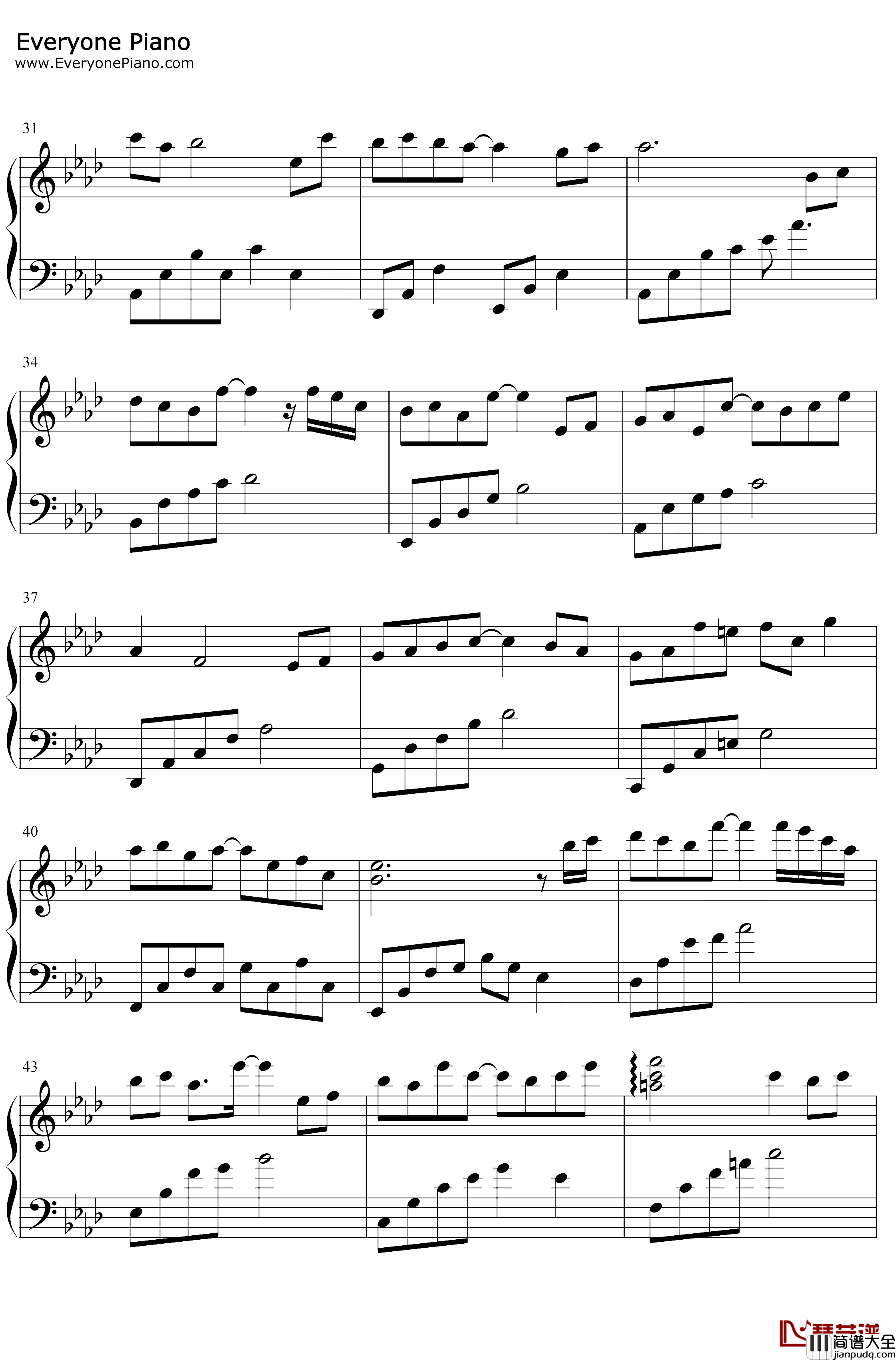 忘了就好钢琴谱_M小冯哒_原创曲