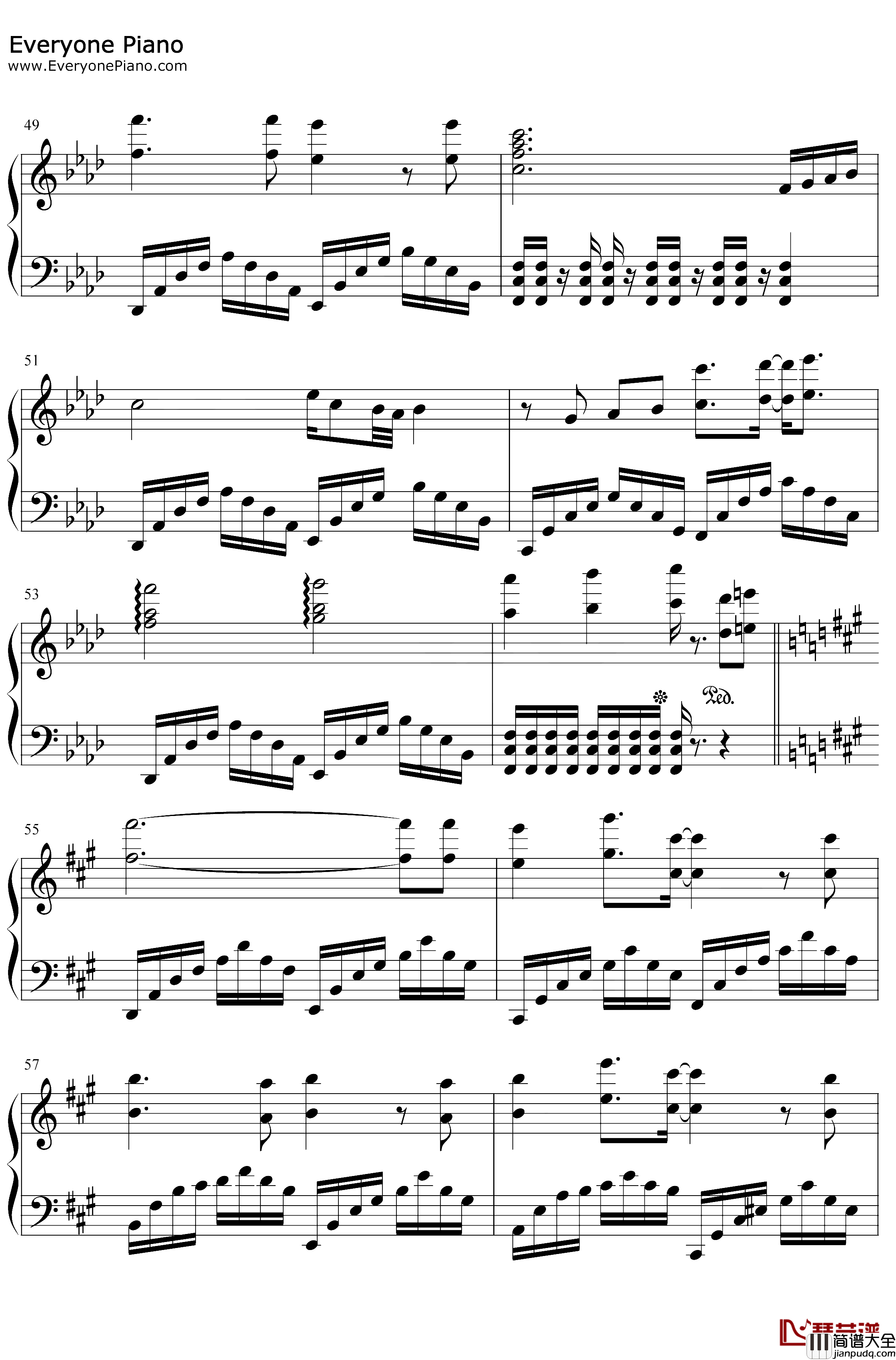 此生不换钢琴谱_青鸟飞鱼_仙剑奇侠传三插曲