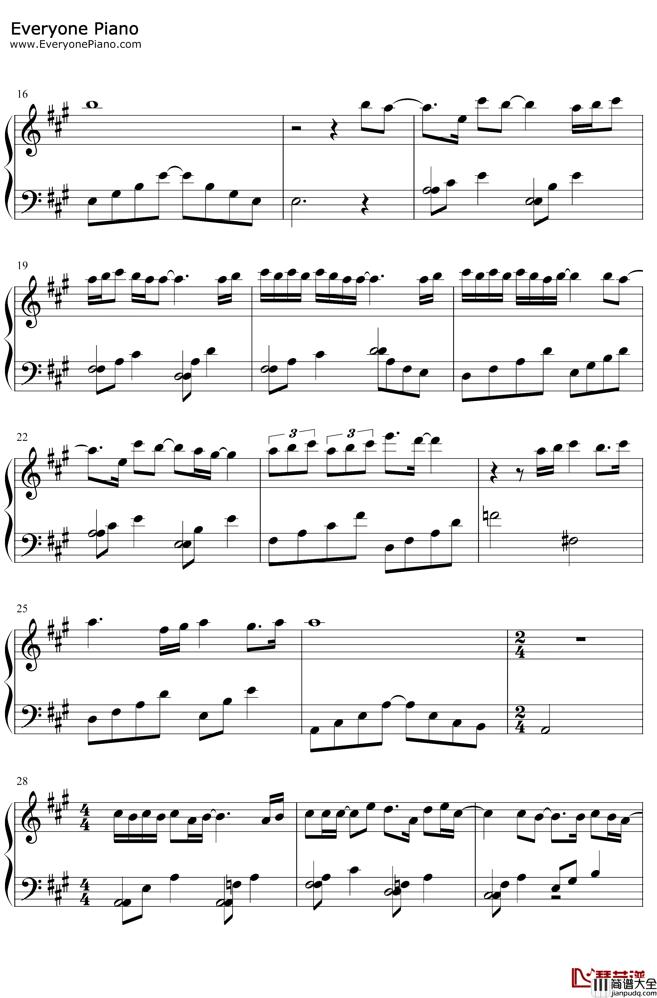 HereIAmAgain钢琴谱_白艺潾_爱的迫降OST