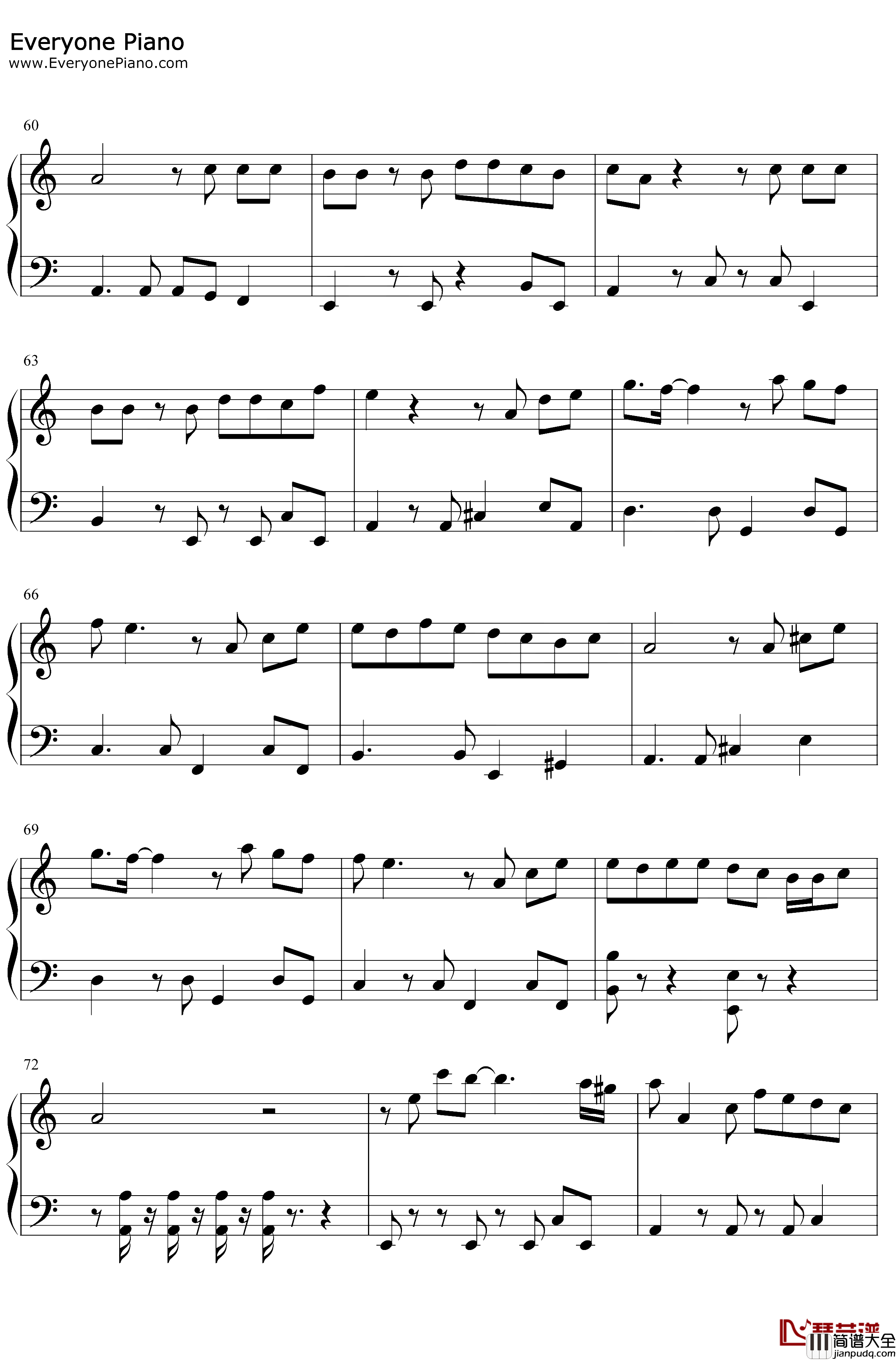 Mojito钢琴谱_周杰伦_完整版_周董新歌,再次导致QQ音乐服务器崩溃