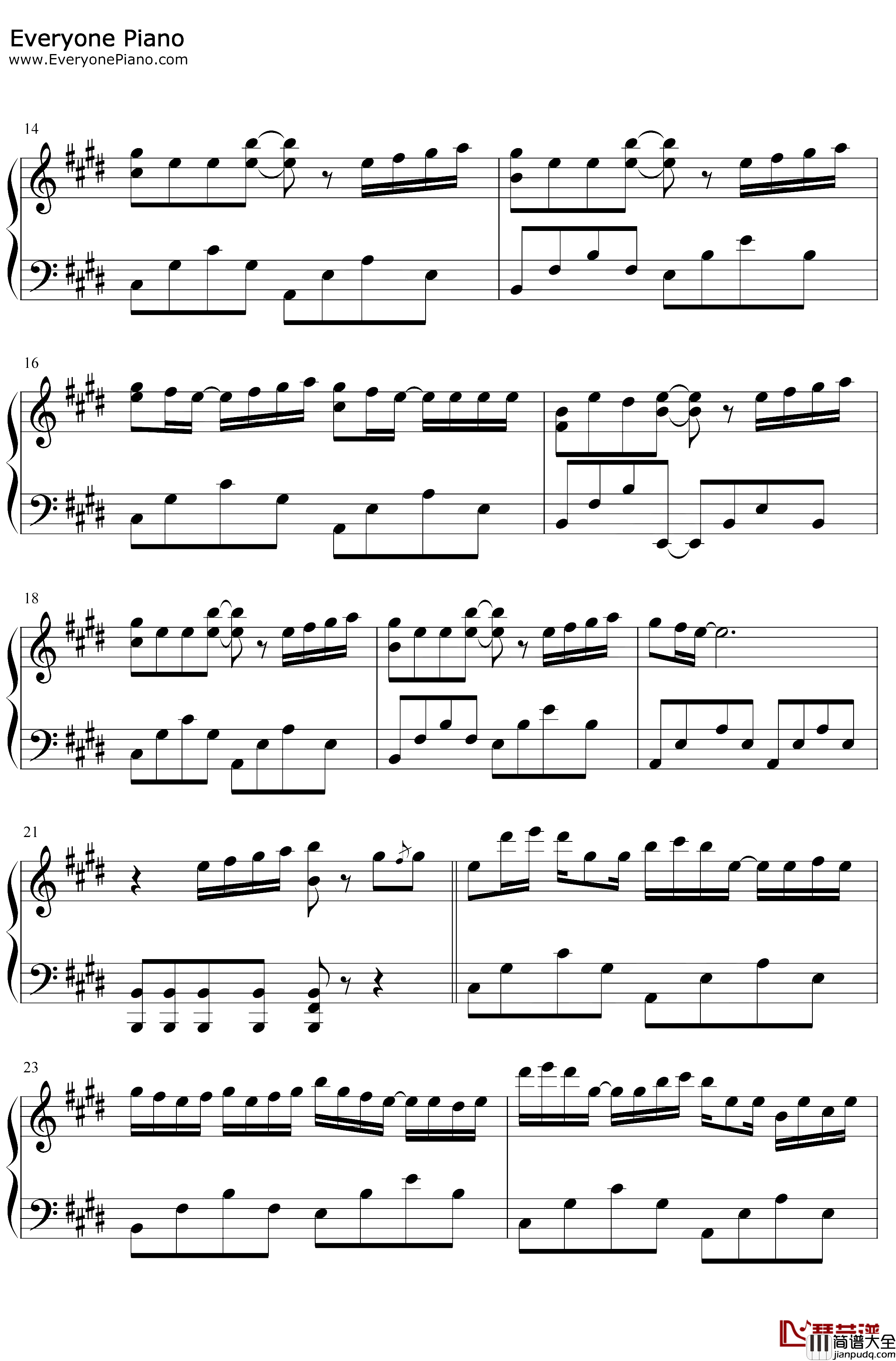 花に亡霊钢琴谱_ヨルシカ_想哭的我戴上了猫的面具主题歌