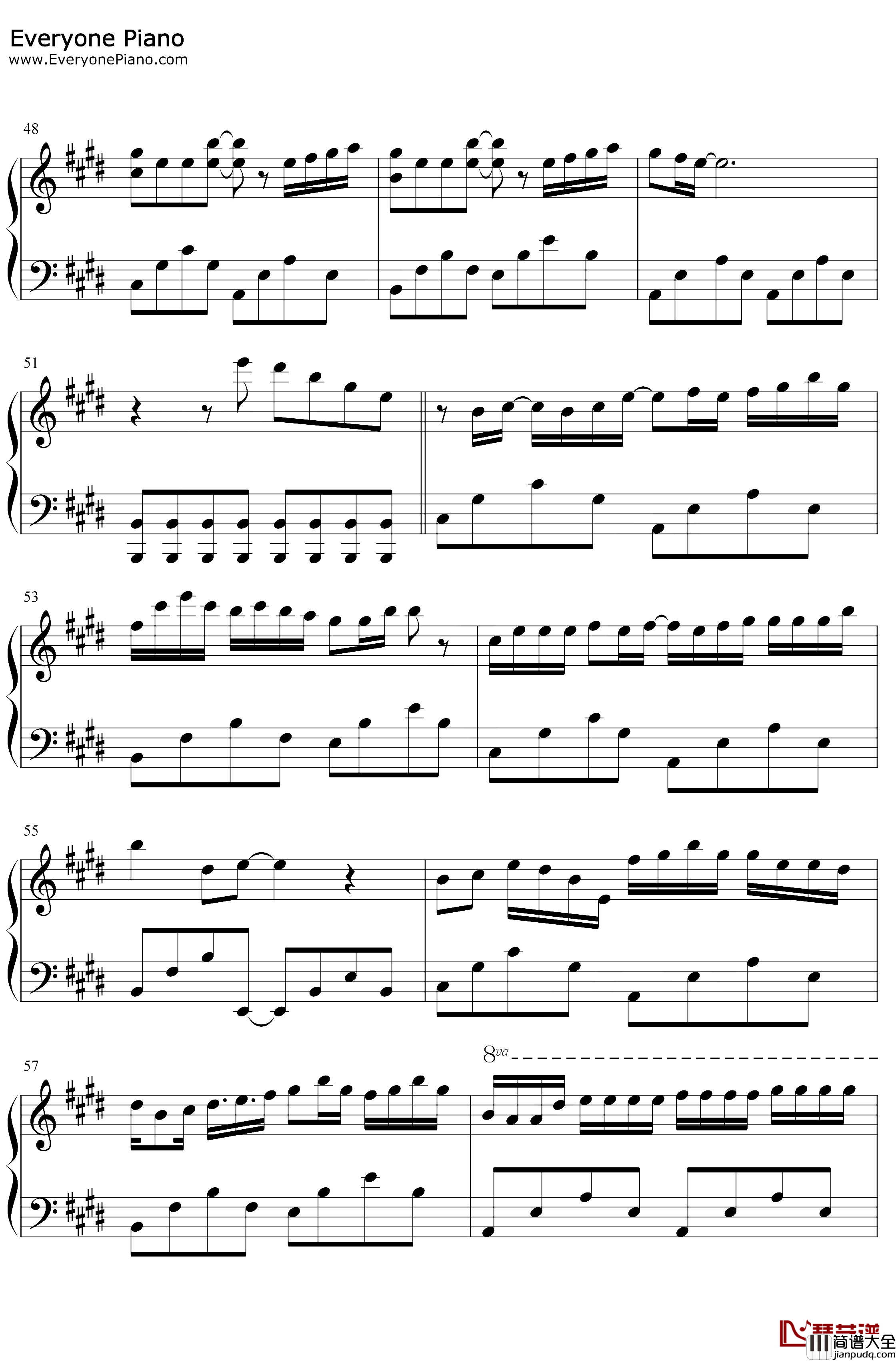 花に亡霊钢琴谱_ヨルシカ_想哭的我戴上了猫的面具主题歌