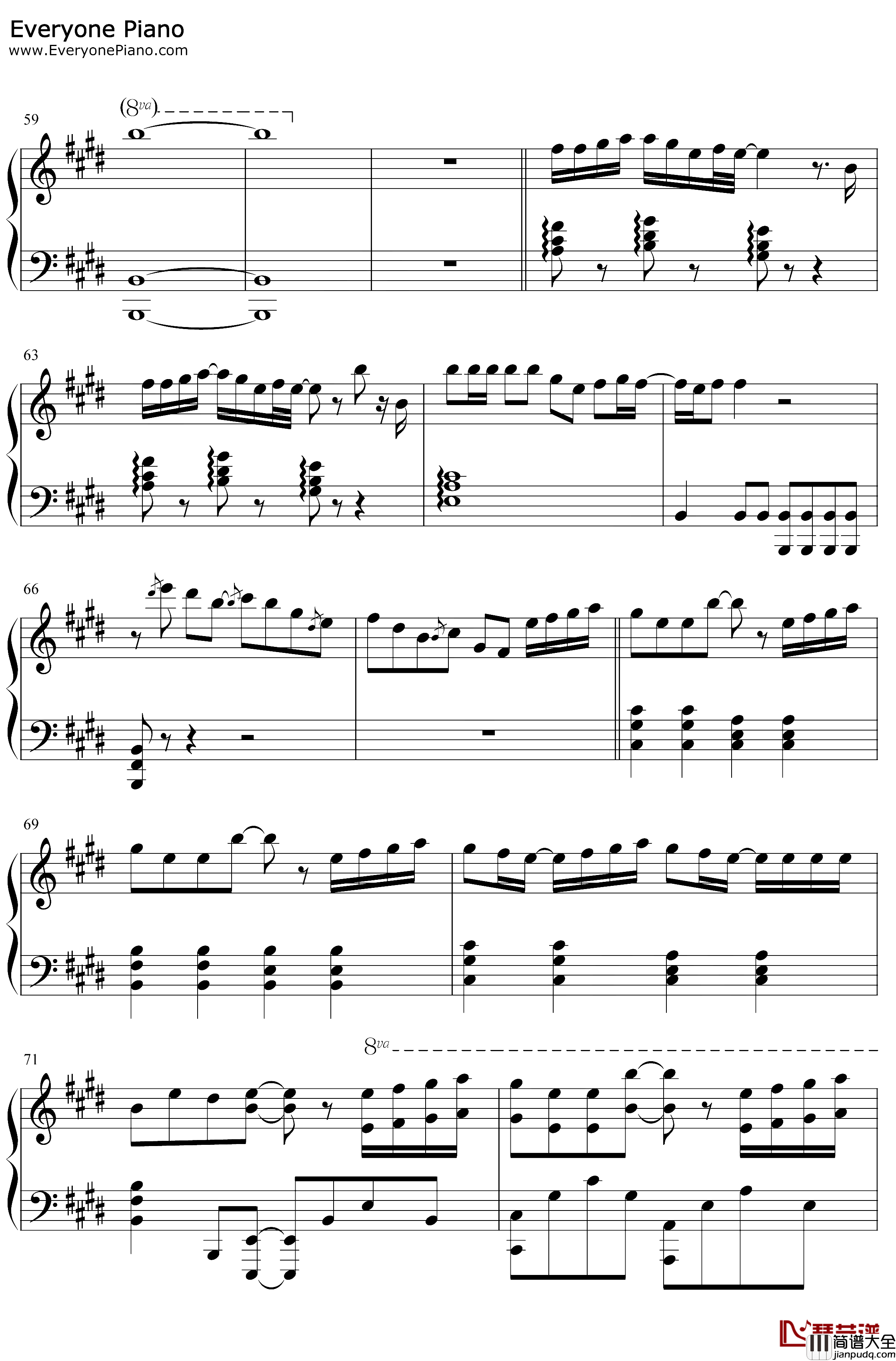 花に亡霊钢琴谱_ヨルシカ_想哭的我戴上了猫的面具主题歌