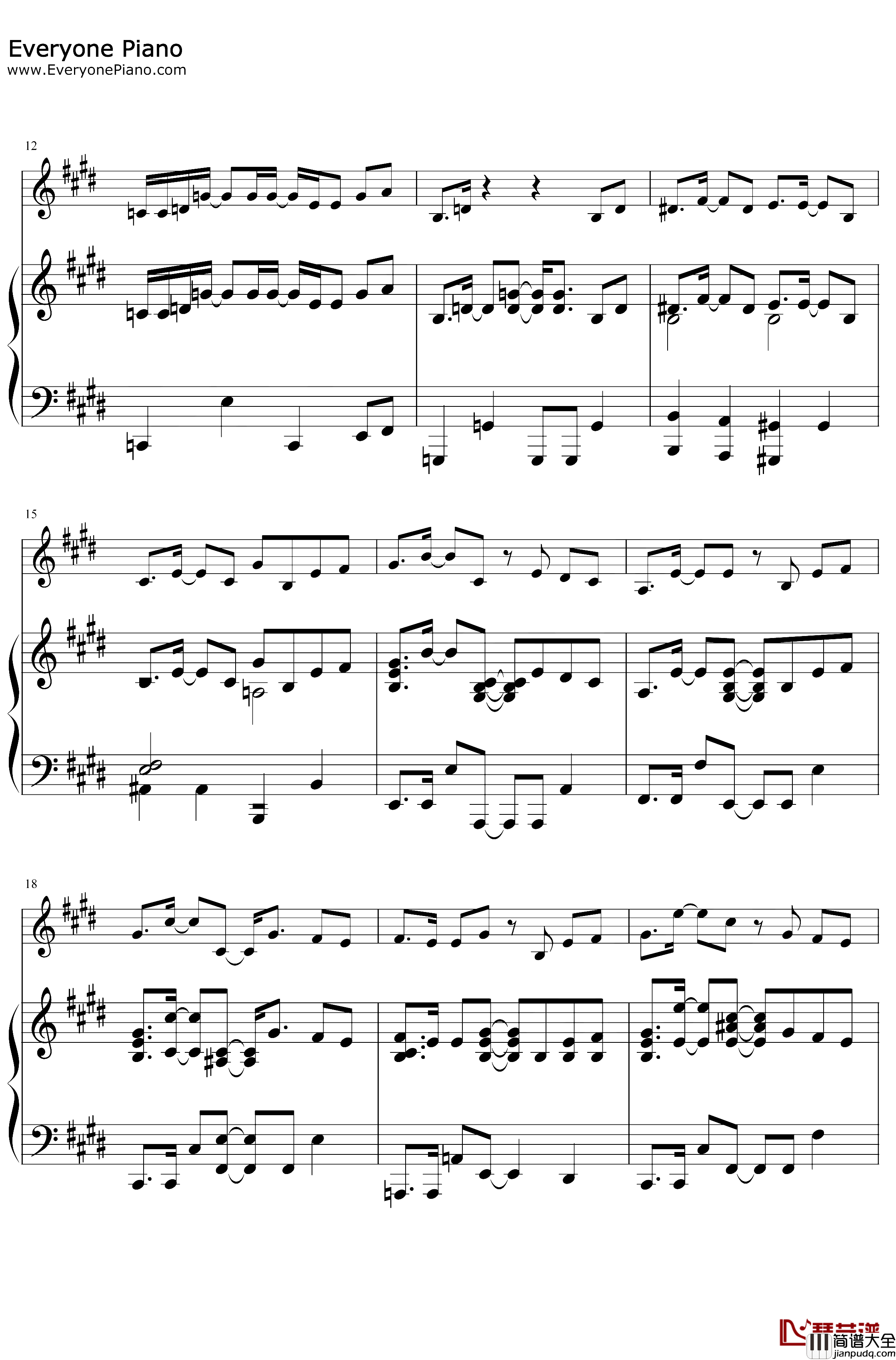 When_WillMy_Life_Begin钢琴谱_Mandy_Moore_魔发奇缘OST