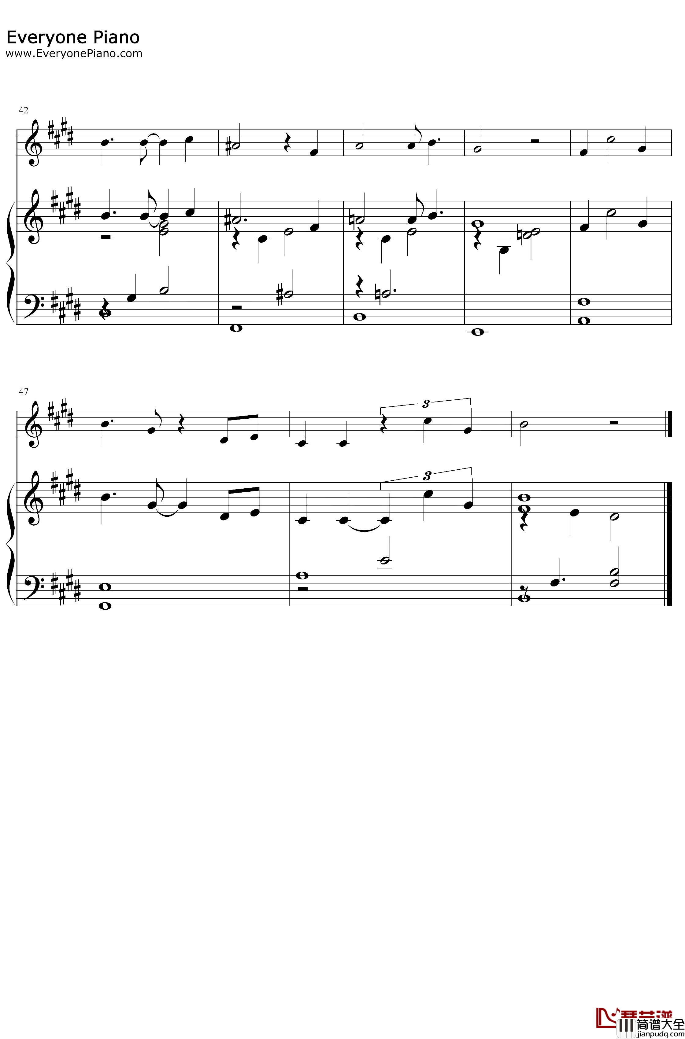 When_WillMy_Life_Begin钢琴谱_Mandy_Moore_魔发奇缘OST