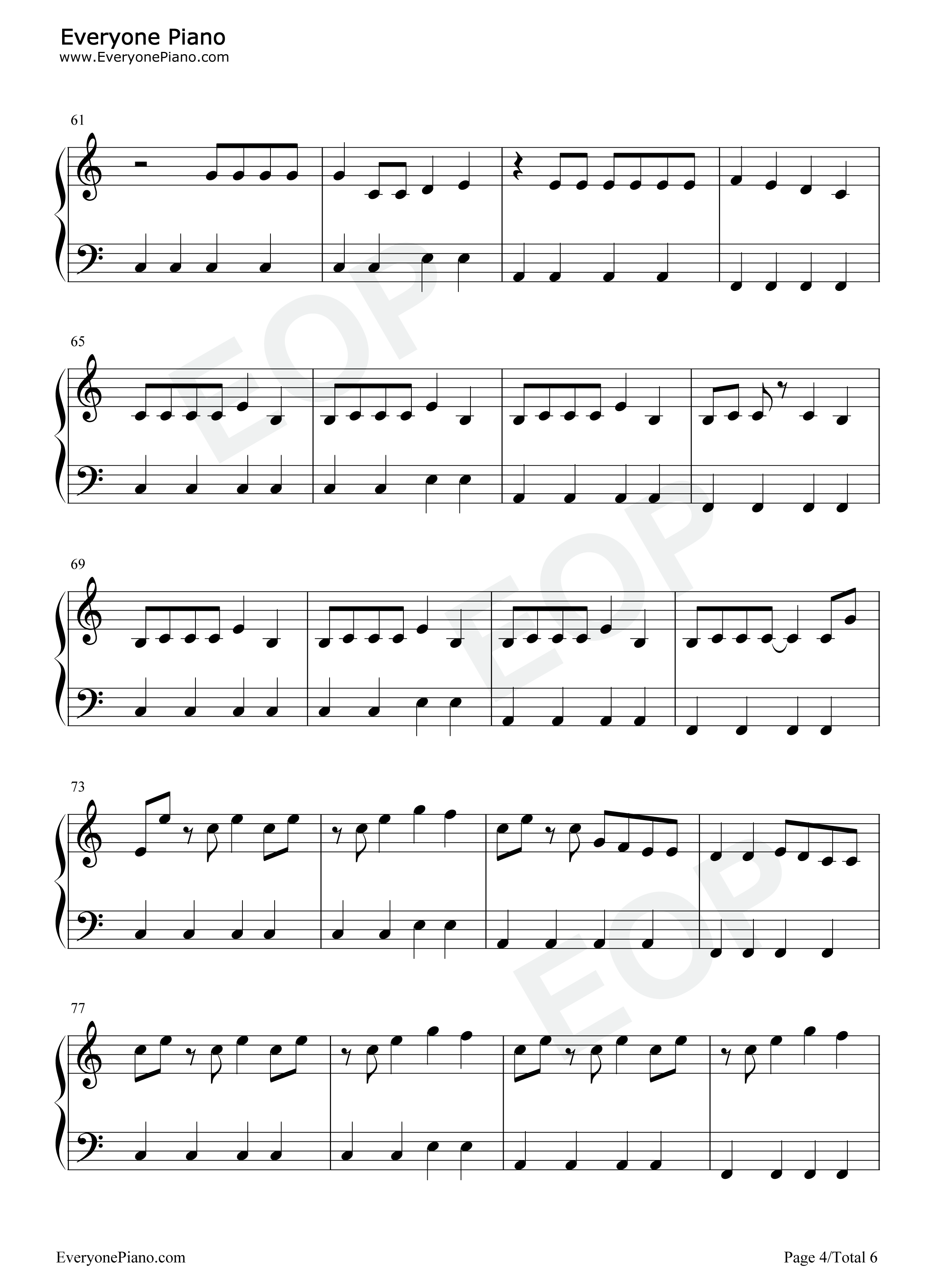 Nobody_but_You钢琴谱_Blake_Shelton_Gwen_Stefani_第62届格莱美颁奖典礼现场表演