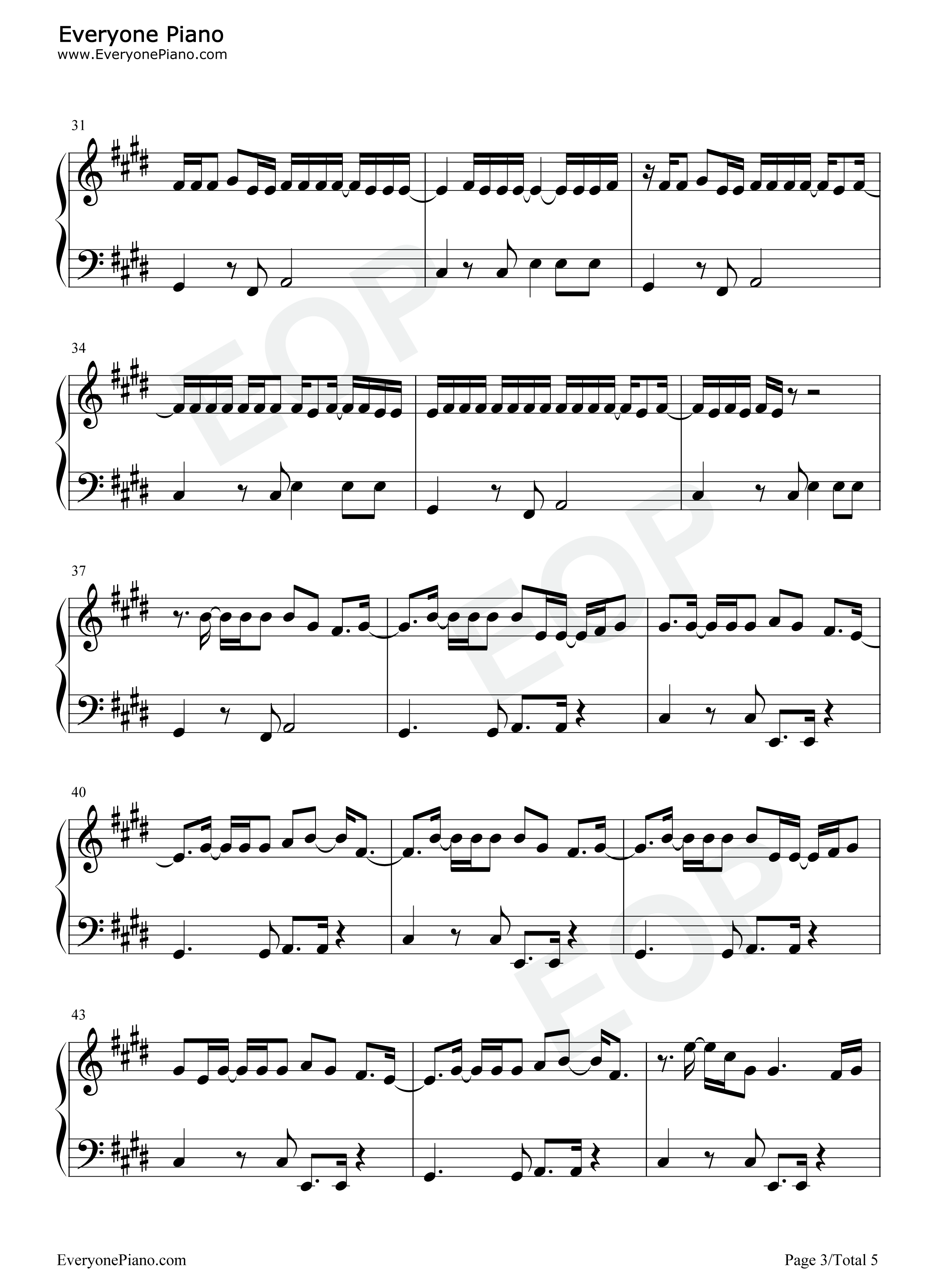 No_Judgement钢琴谱_Niall_Horan