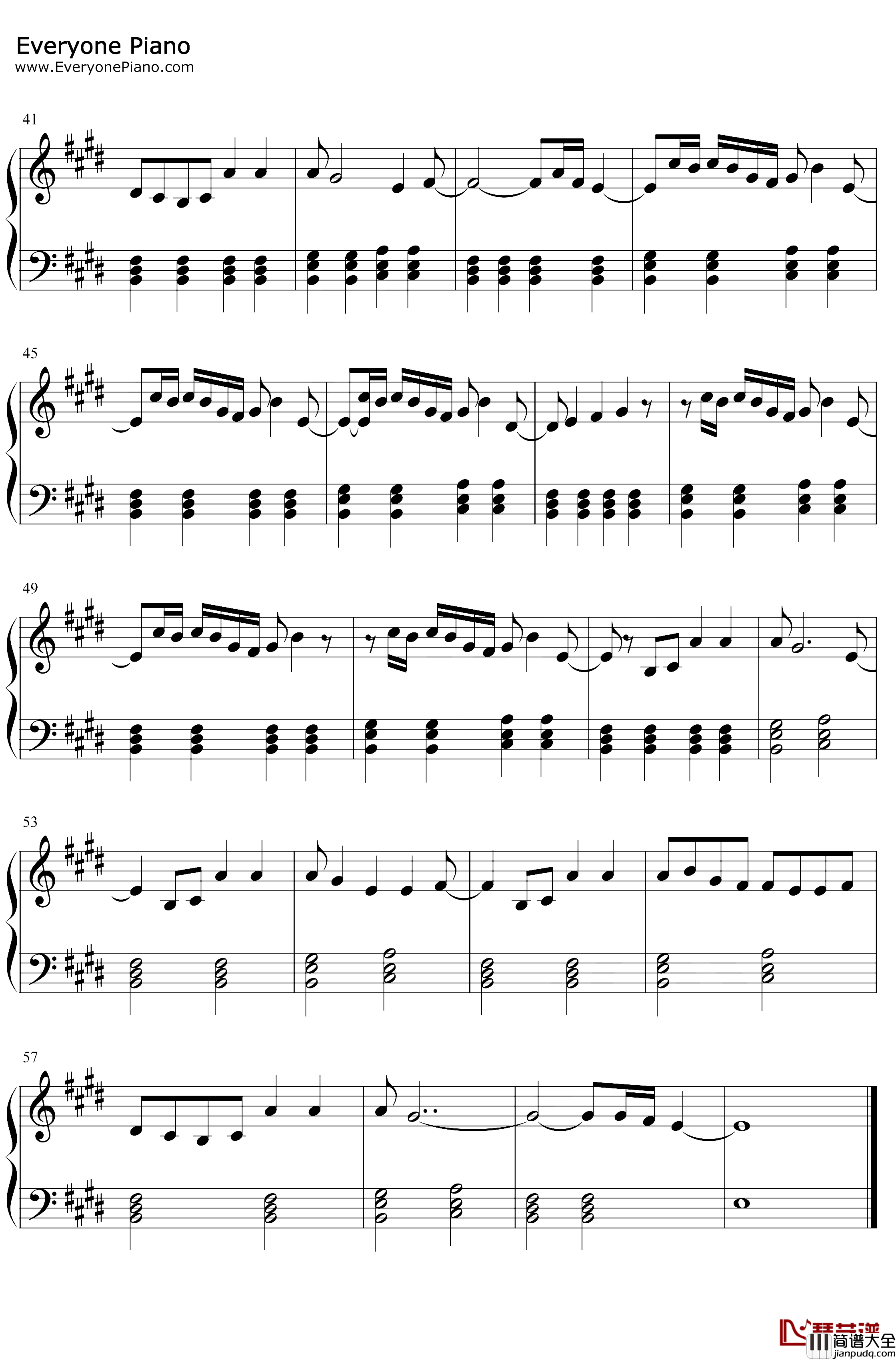 Five_More_Minutes钢琴谱_Jonas_Brothers