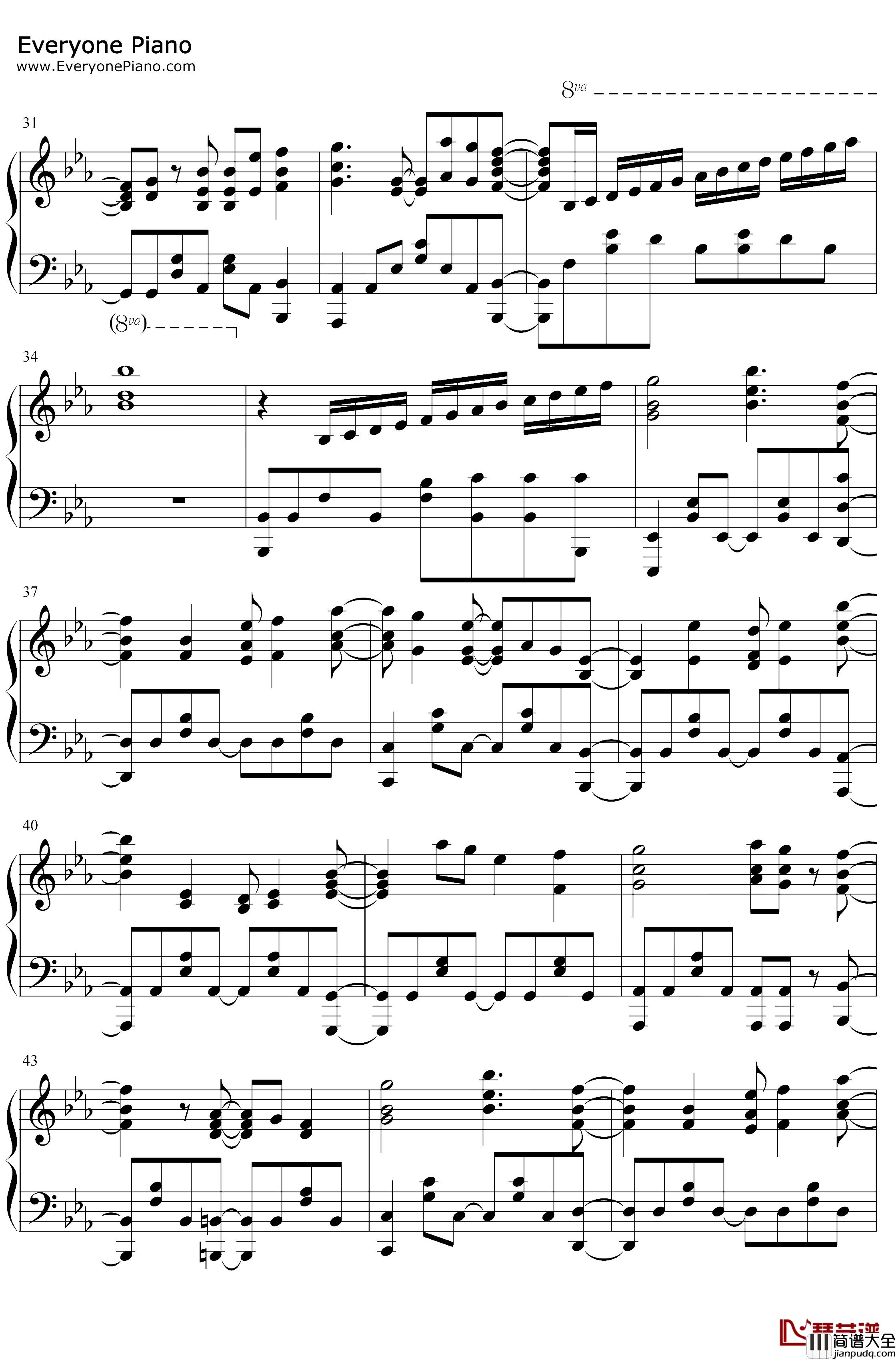 Herotoo钢琴谱_ChrissyCostanza_我的英雄学院第四季OST