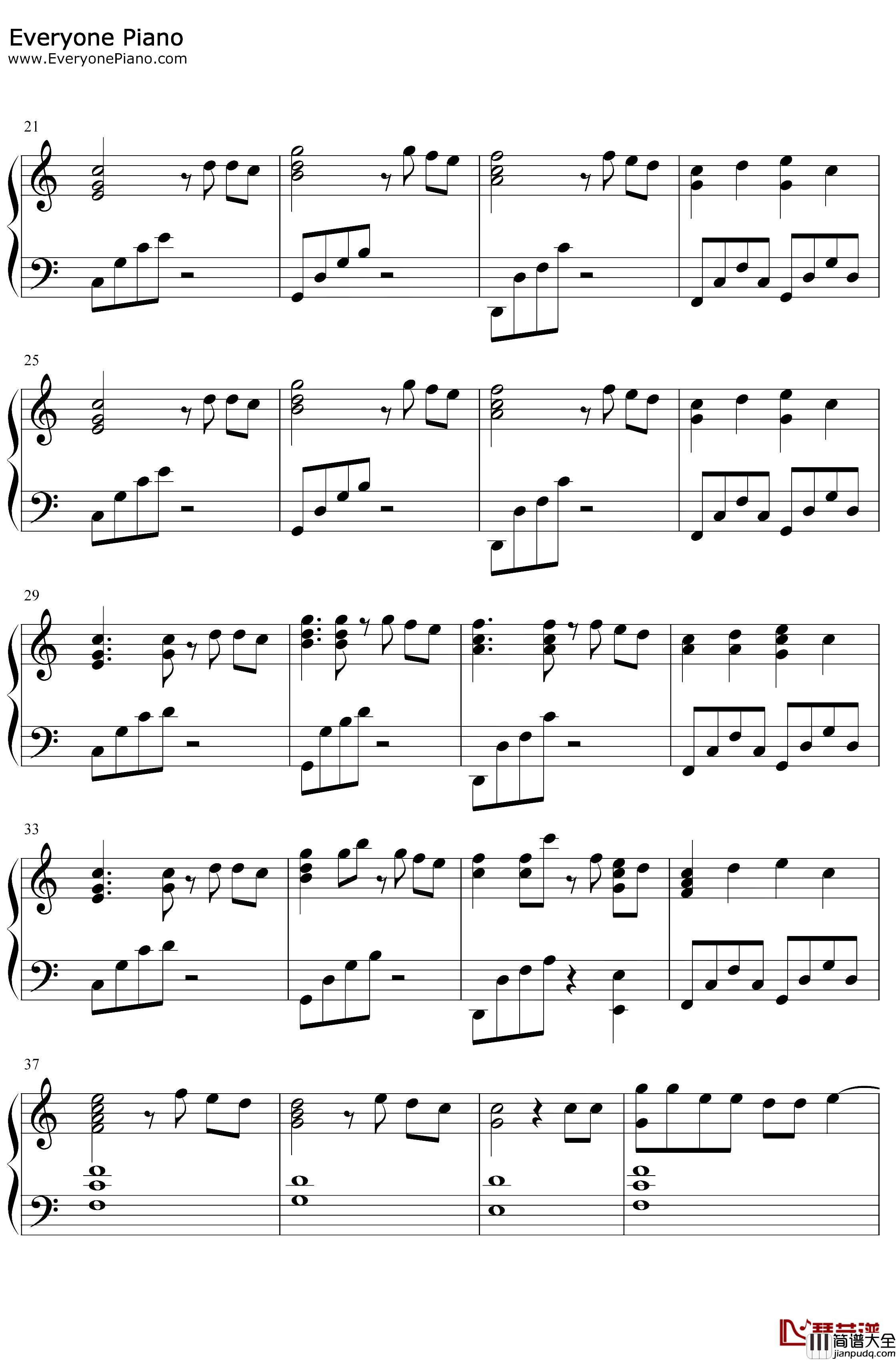 Home钢琴谱_蔡徐坤_蔡徐坤致敬抗疫英雄家一直都在