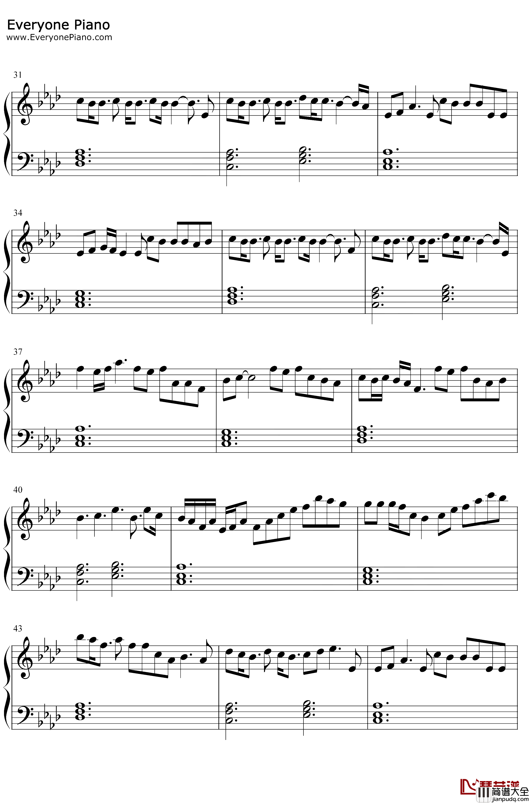 Stuck_with_U钢琴谱_Ariana_Grande_Justin_Bieber