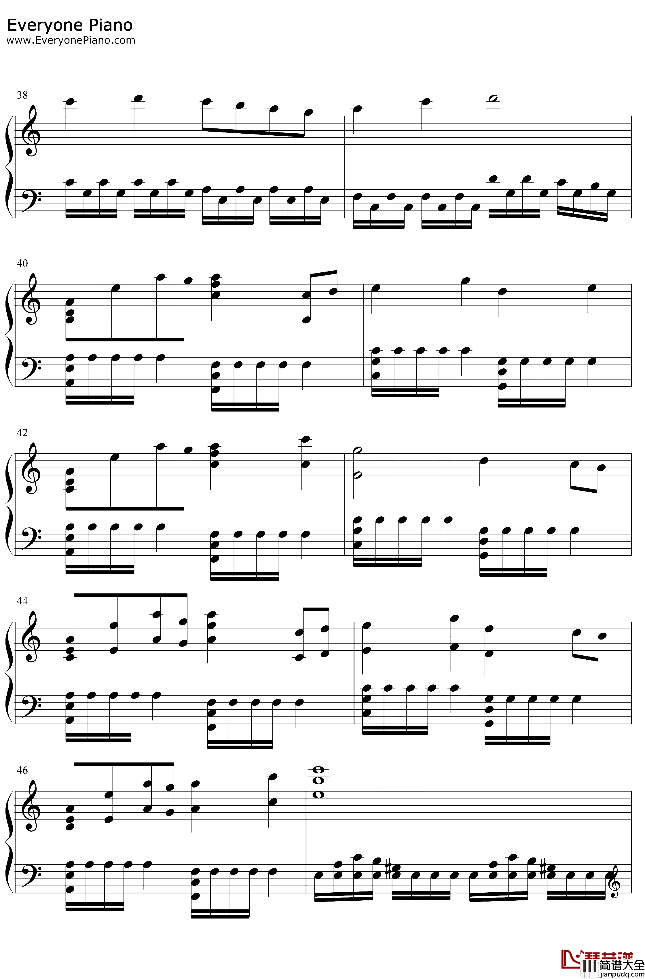 Last_Reunion钢琴谱_PeterReo_抖音BGM