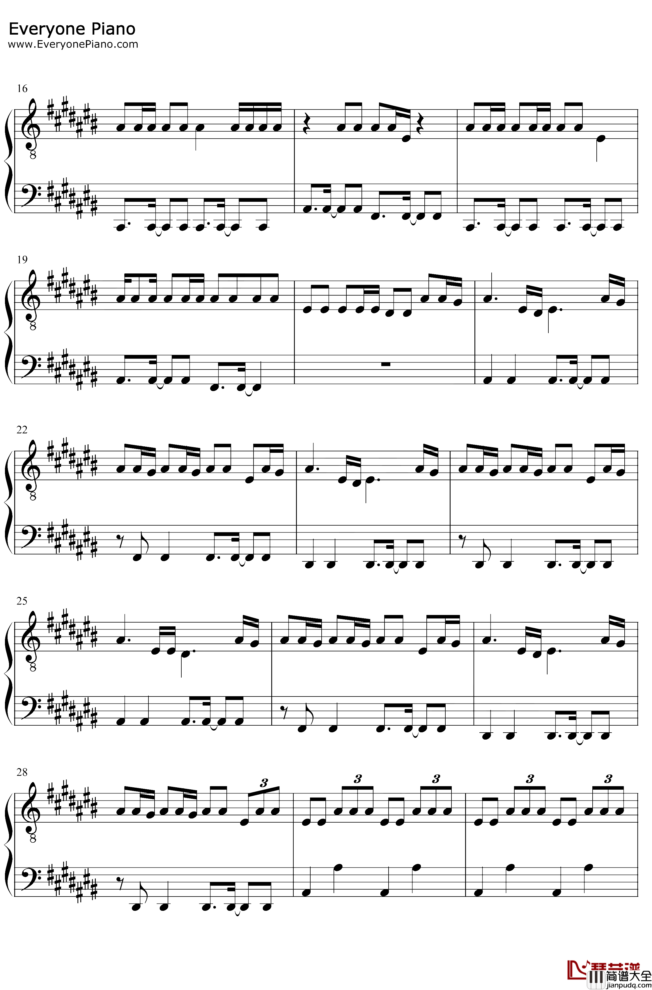 Boss_Bitch钢琴谱_DojaCat_猛禽小队和哈莉奎茵OST