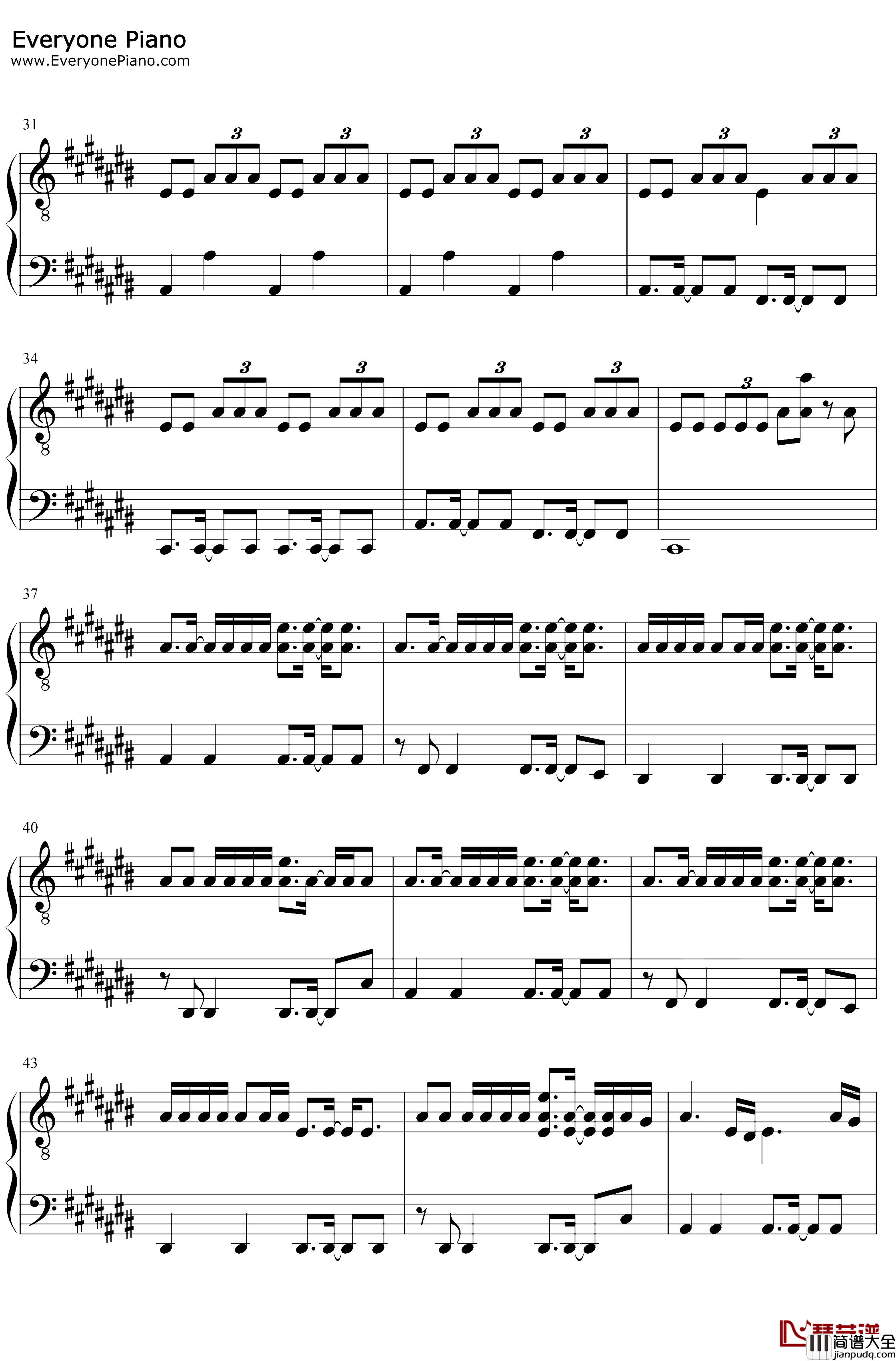 Boss_Bitch钢琴谱_DojaCat_猛禽小队和哈莉奎茵OST