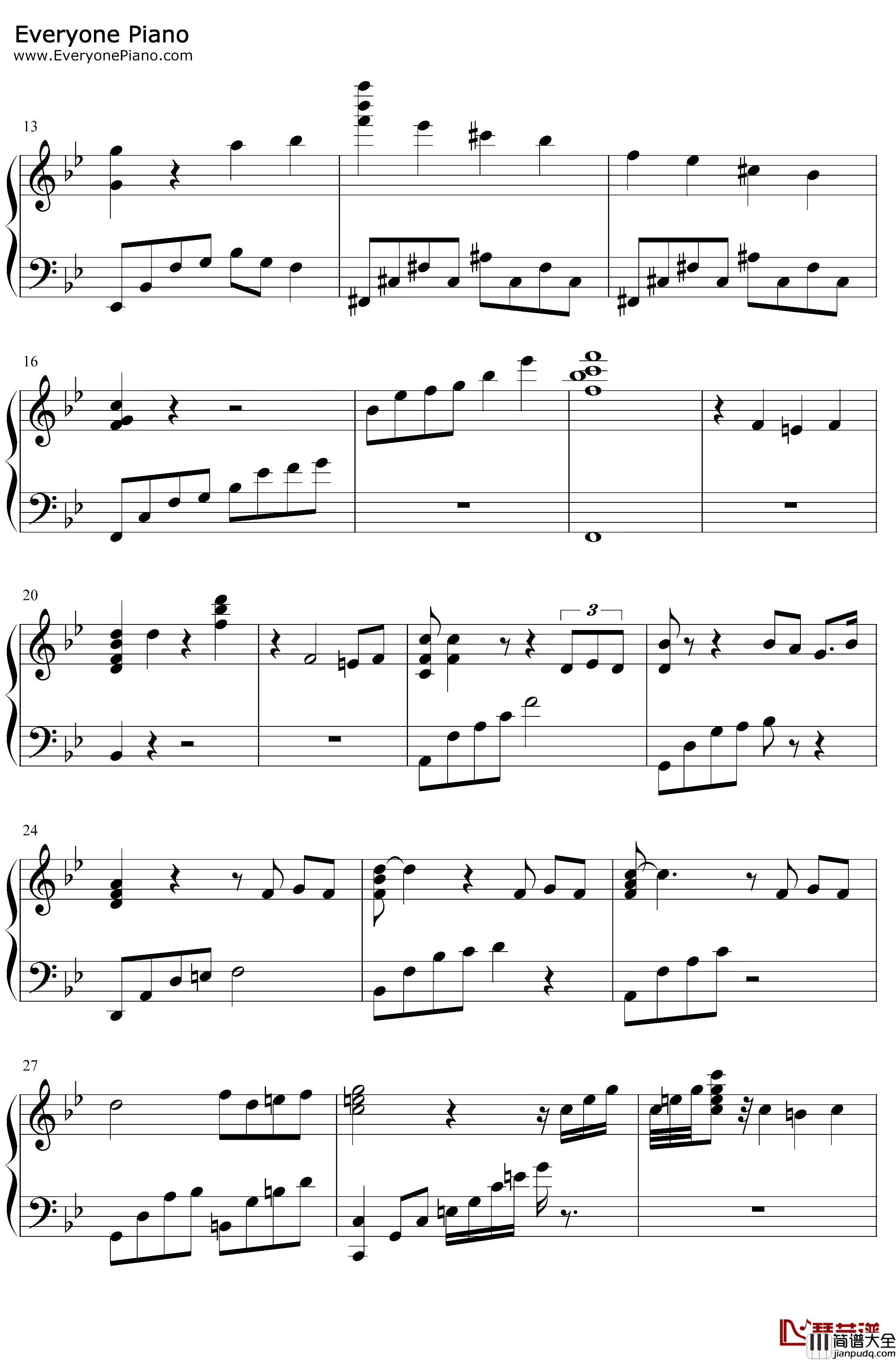 夜半歌声钢琴谱_华晨宇_华晨宇版本