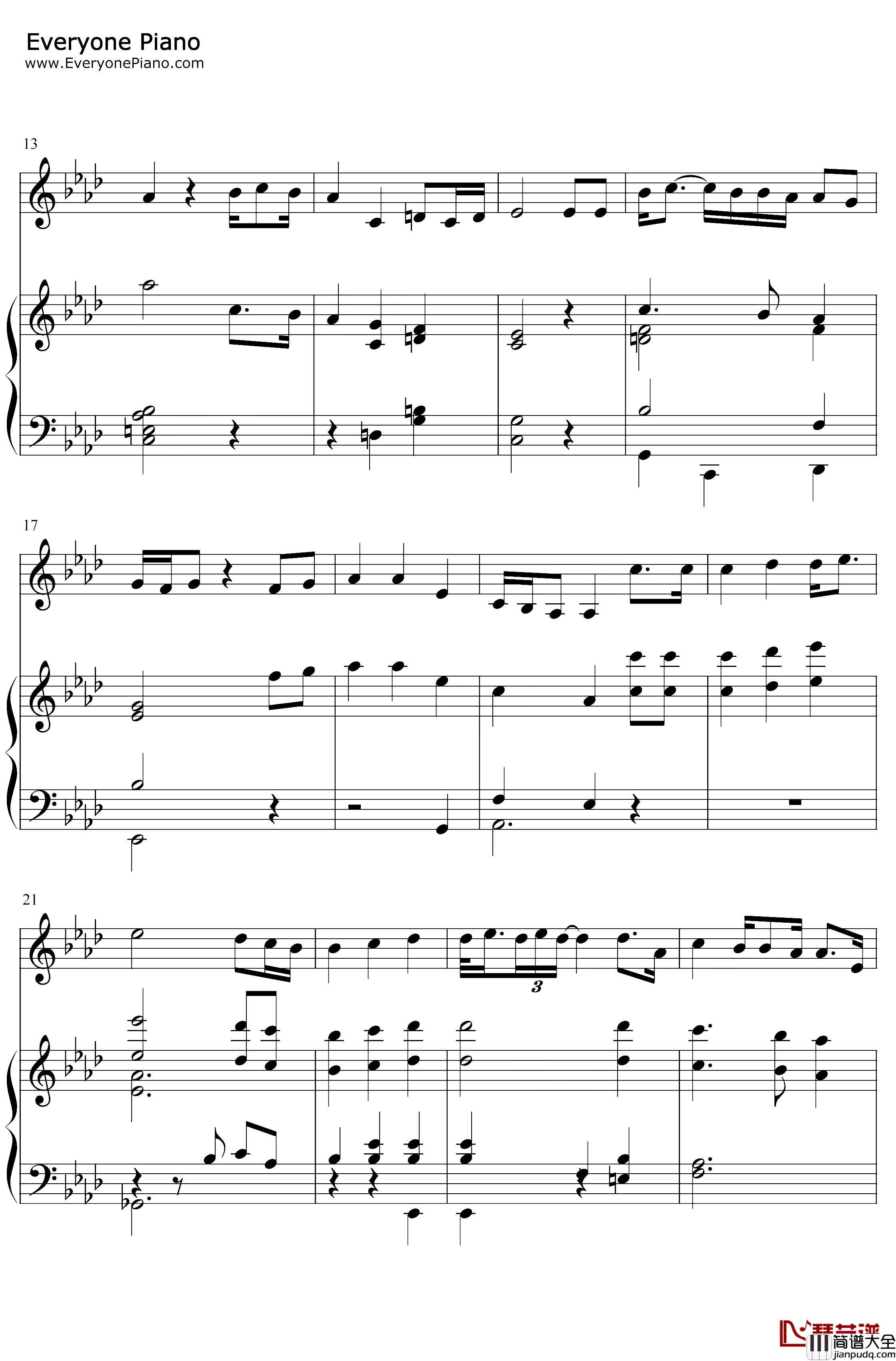 The_Star钢琴谱_DemiLovato_SpangledBanner_2020超级碗中场秀