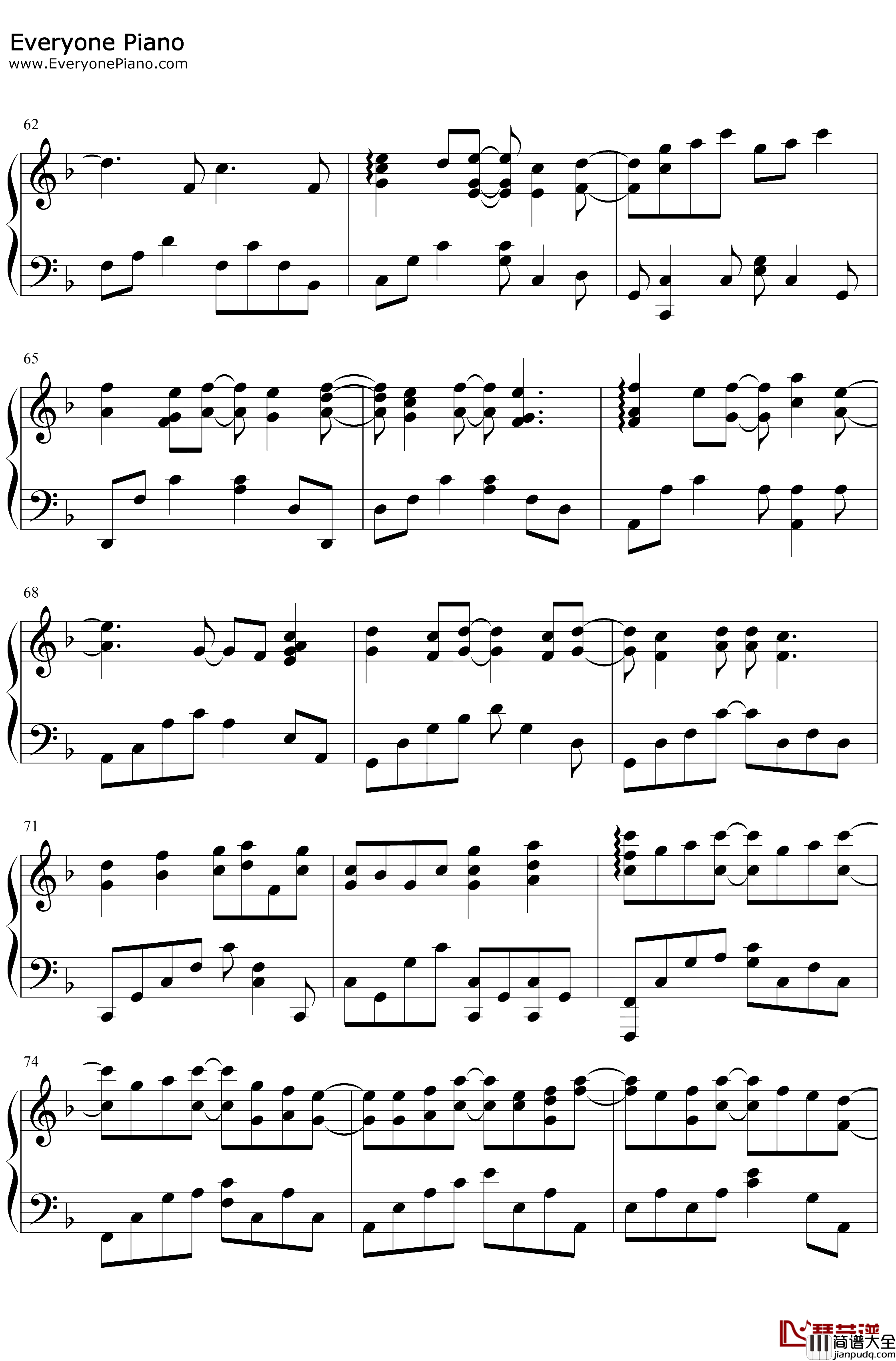 冰天雪地钢琴谱_何宣林_冰糖炖雪梨主题曲