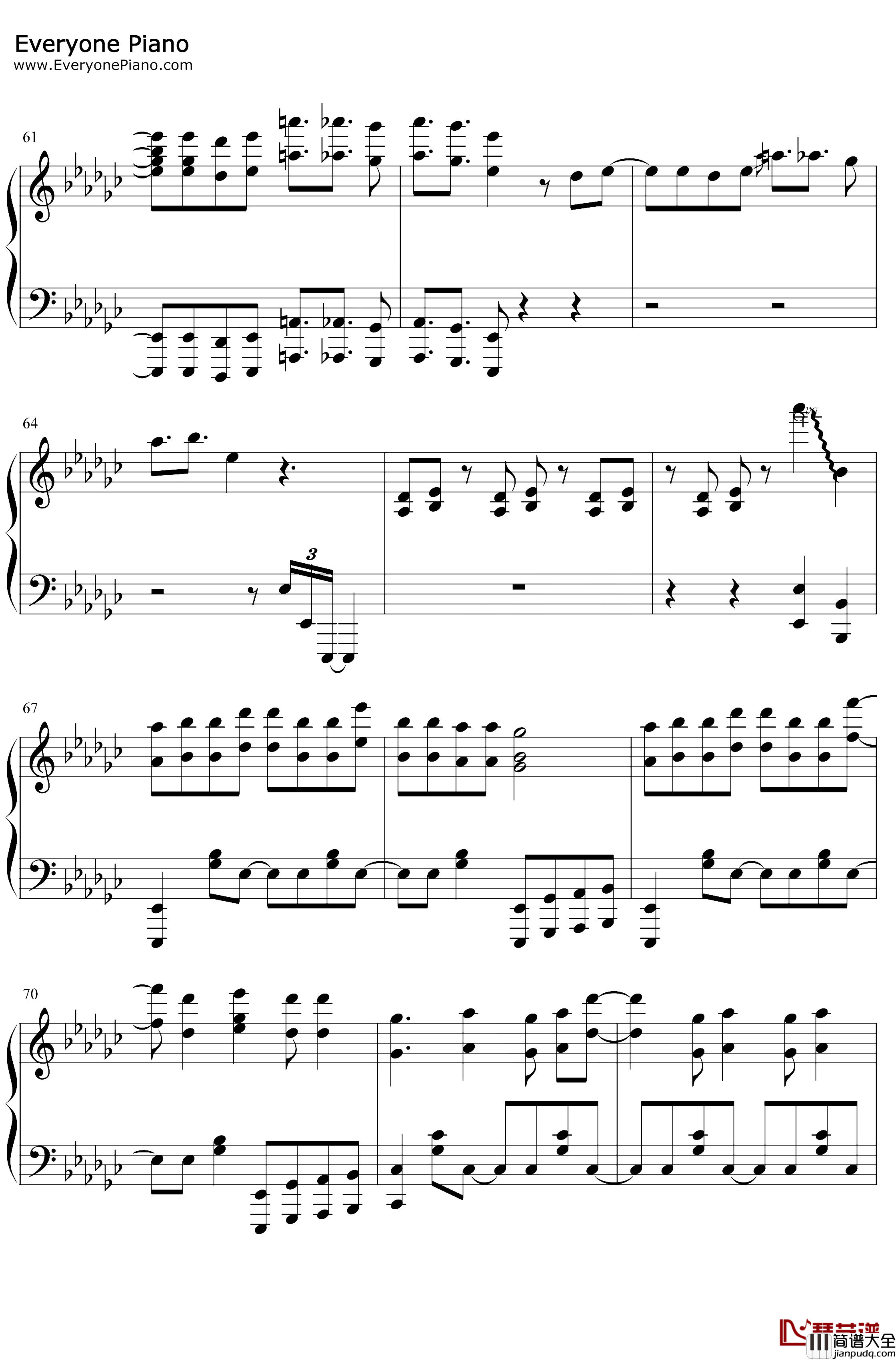 No.7钢琴谱_地缚少年乐队_地缚少年花子君OP