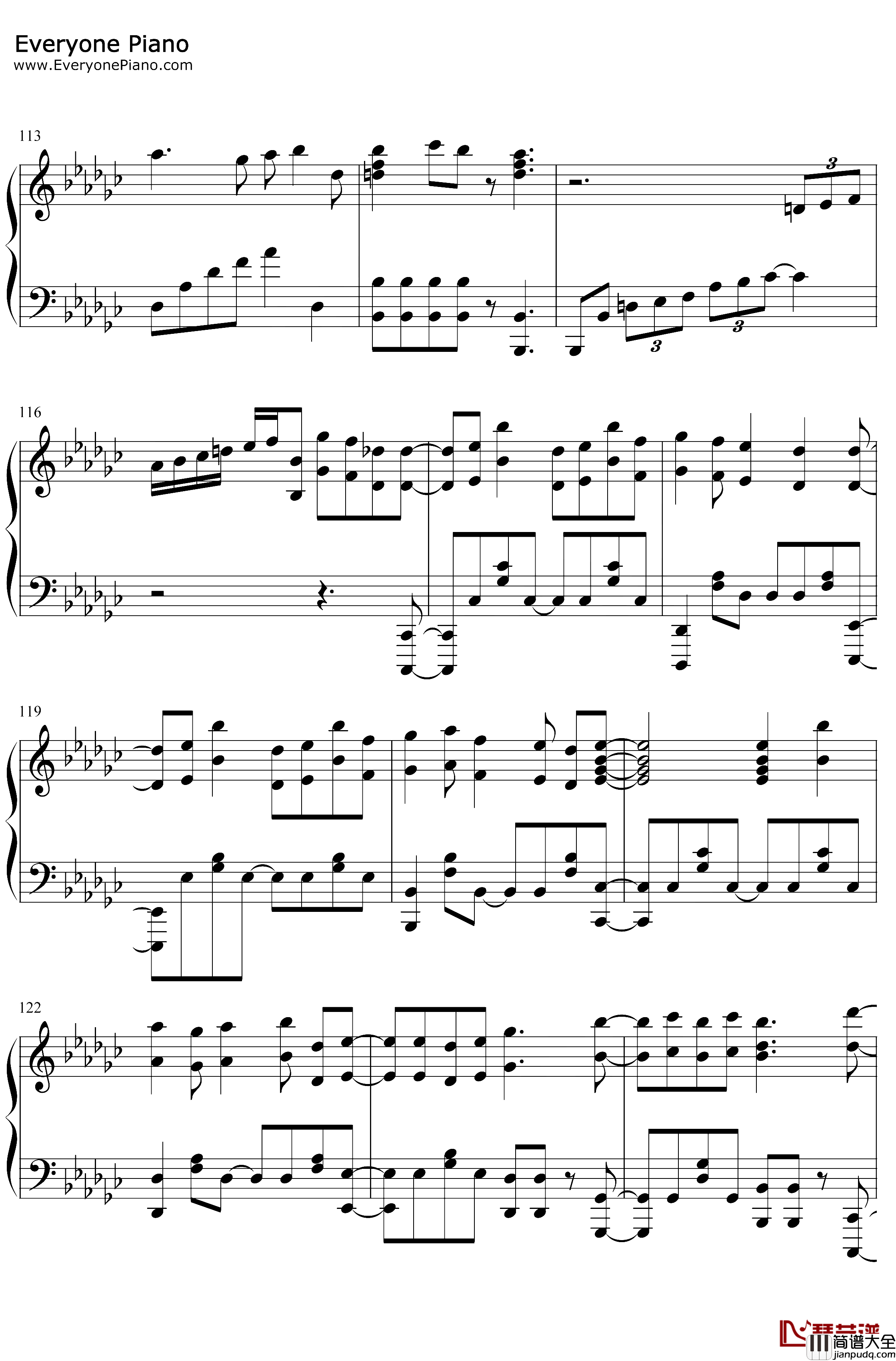 No.7钢琴谱_地缚少年乐队_地缚少年花子君OP