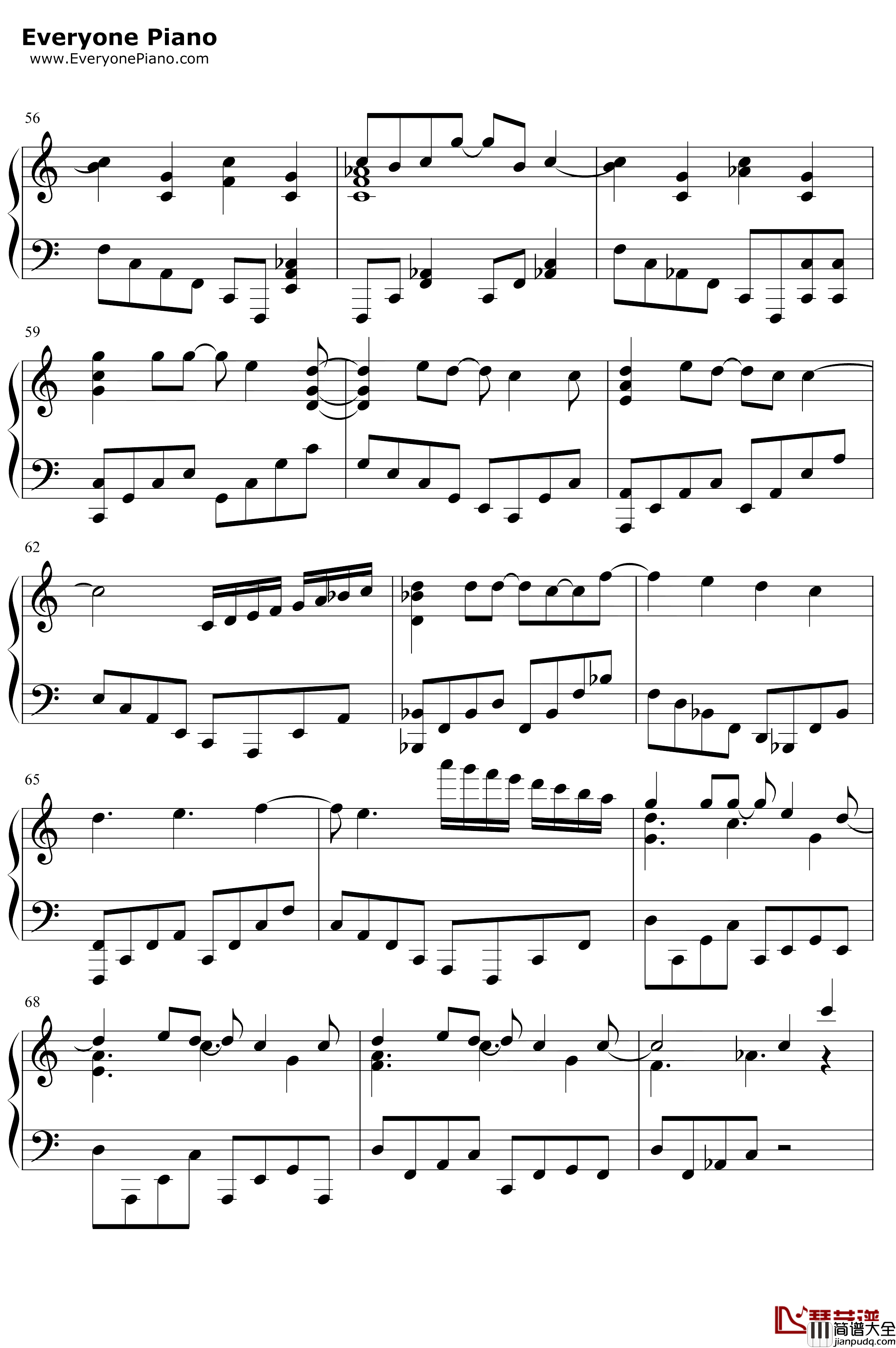 しわ钢琴谱_GUMI_GUMI