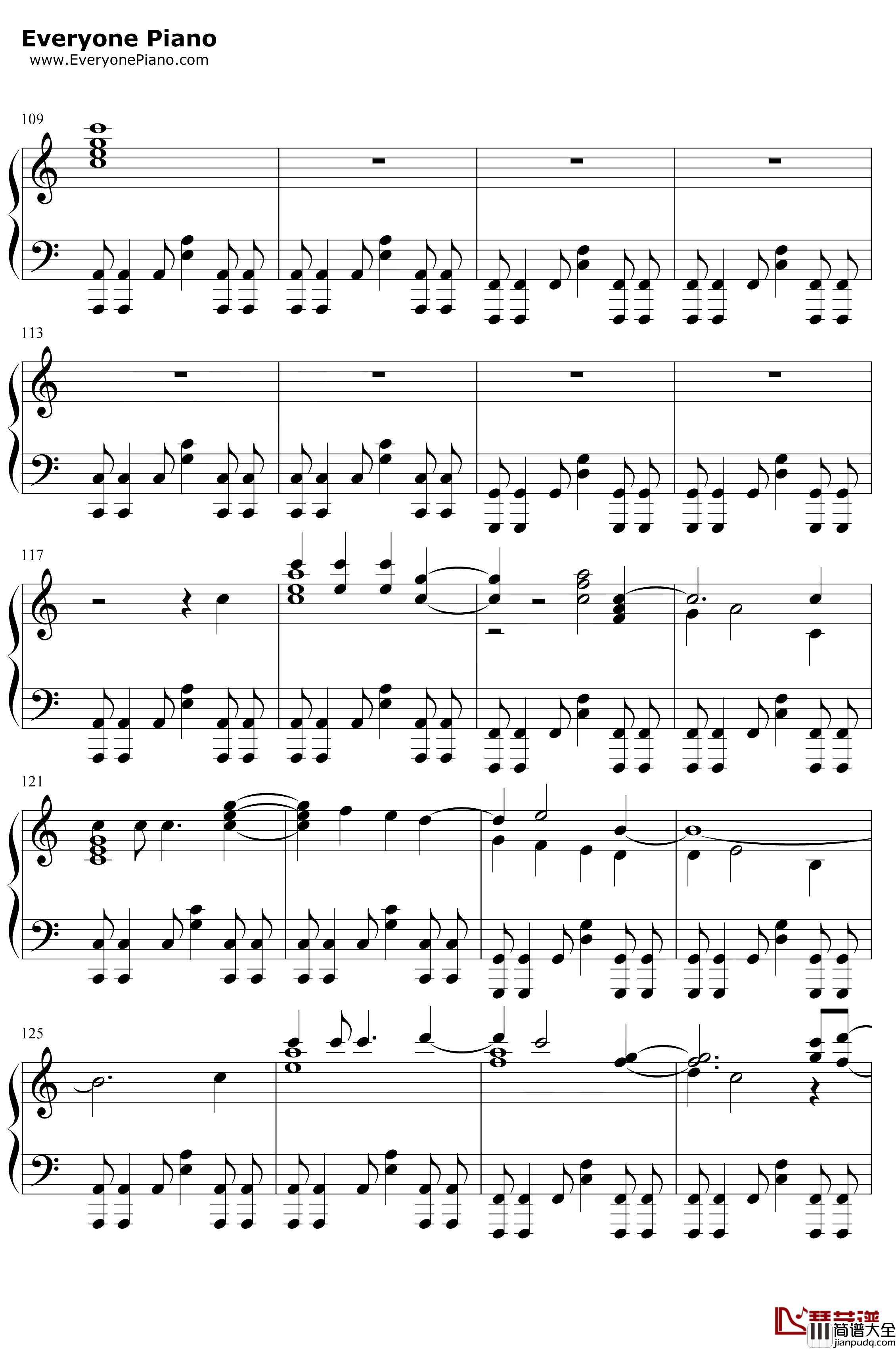 しわ钢琴谱_GUMI_GUMI