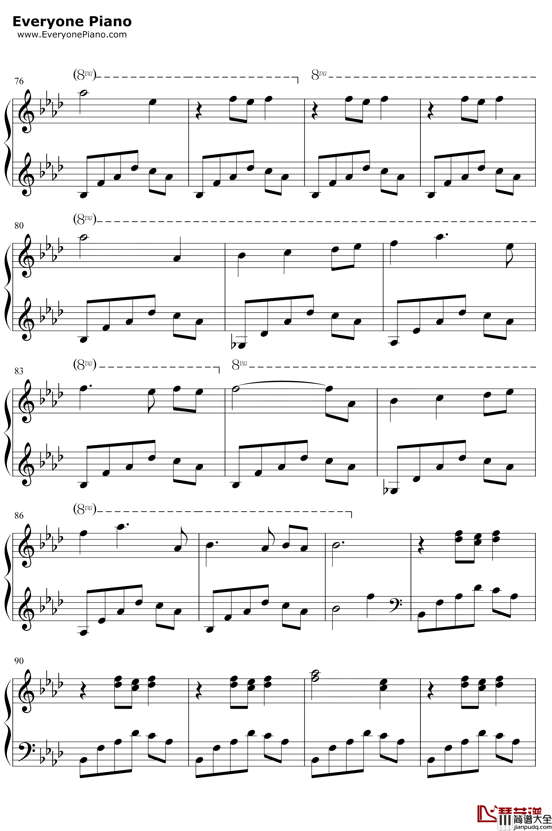 月出钢琴谱_双笙