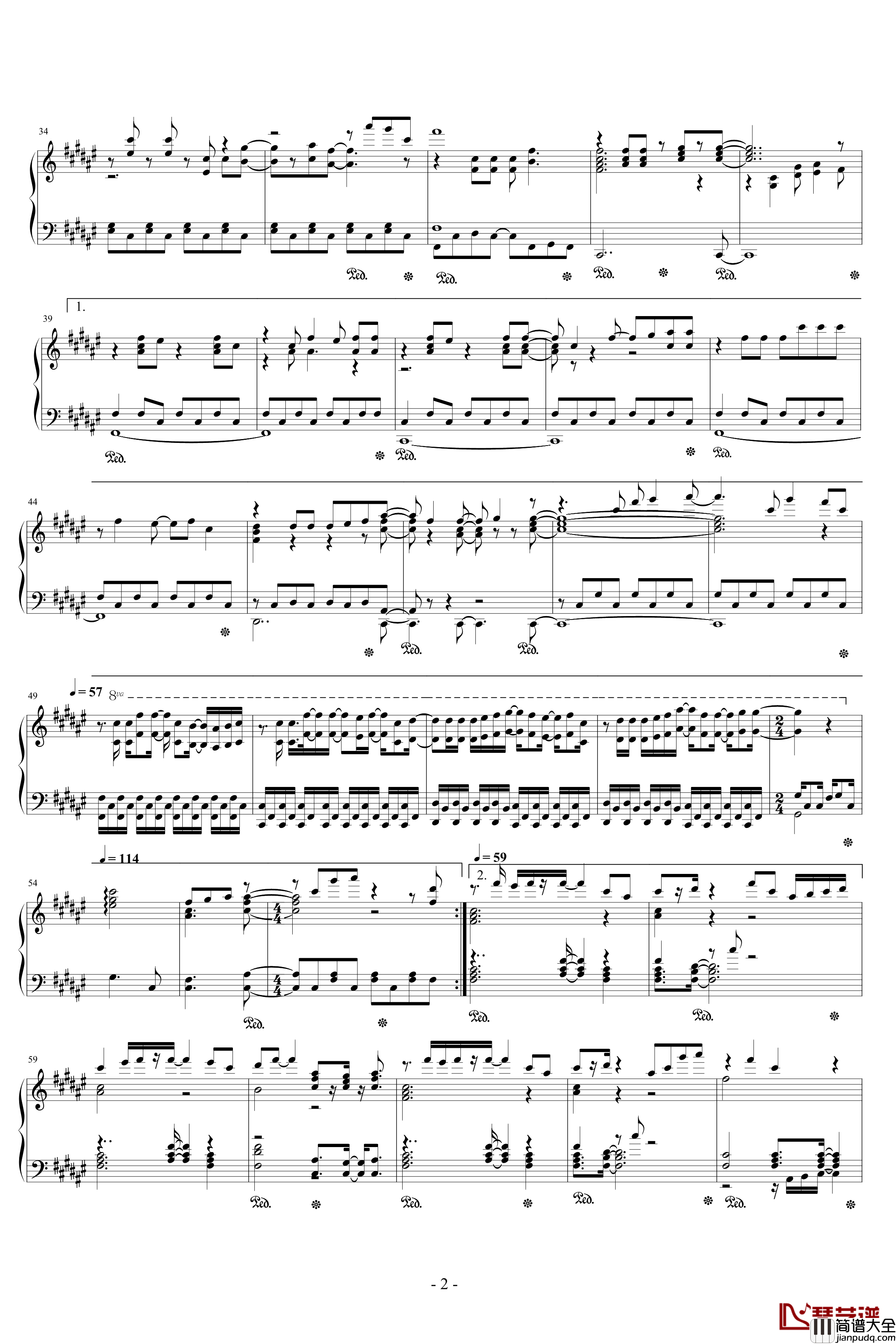 破晓的梦钢琴谱_李管彦平