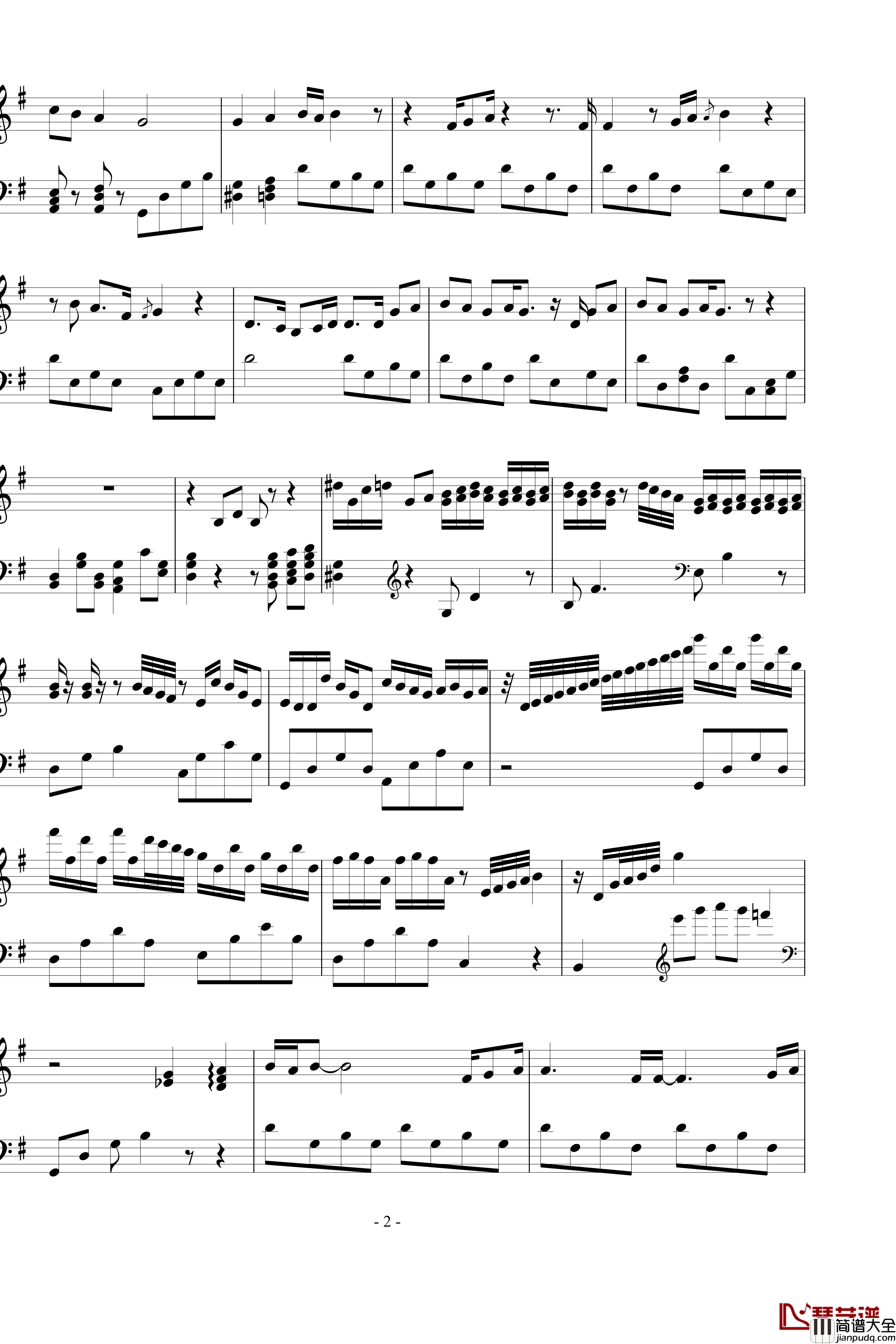 忽然之间伴奏钢琴谱_王北车演唱版