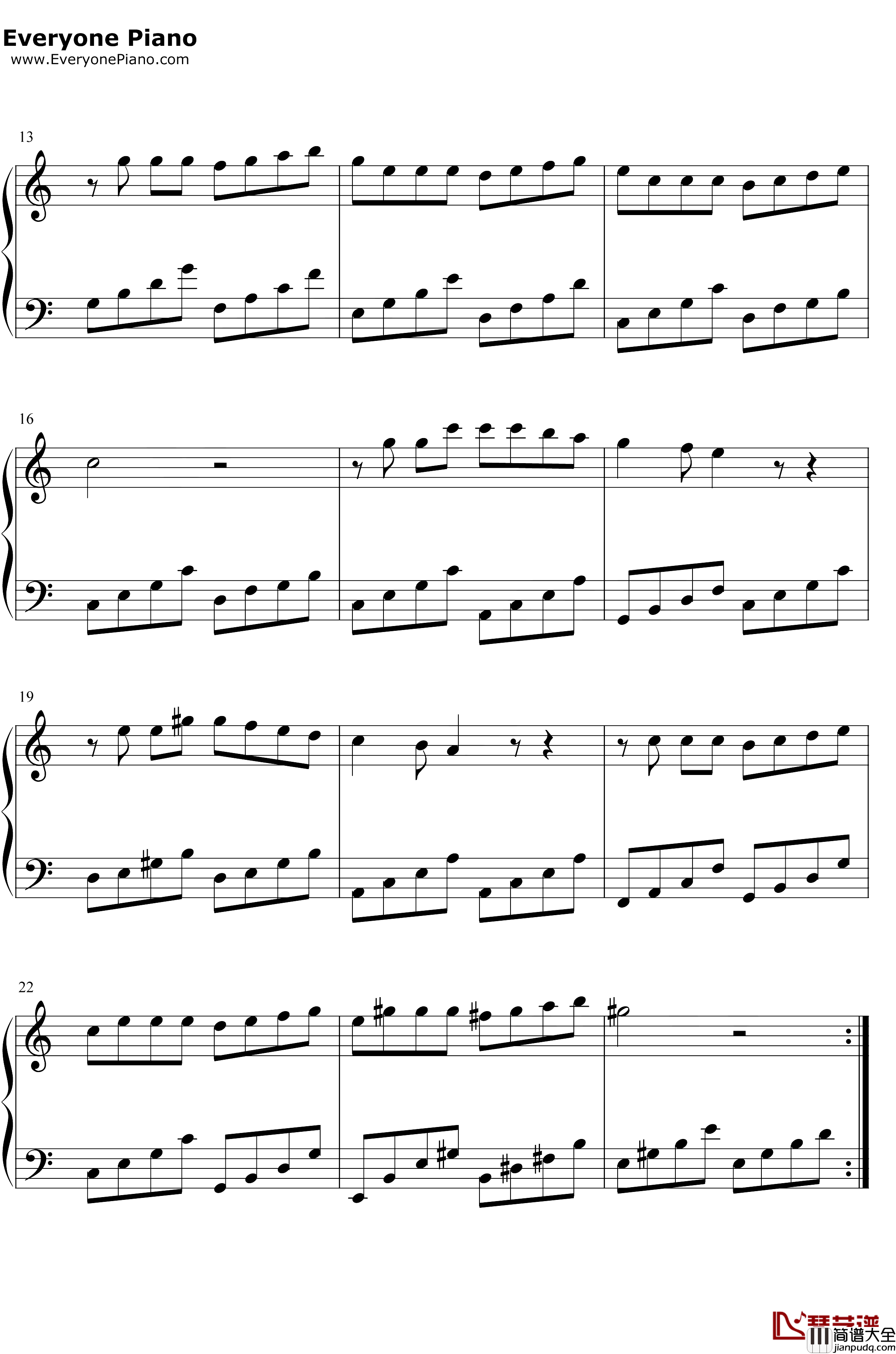 Lily钢琴谱_Pierre_Perret