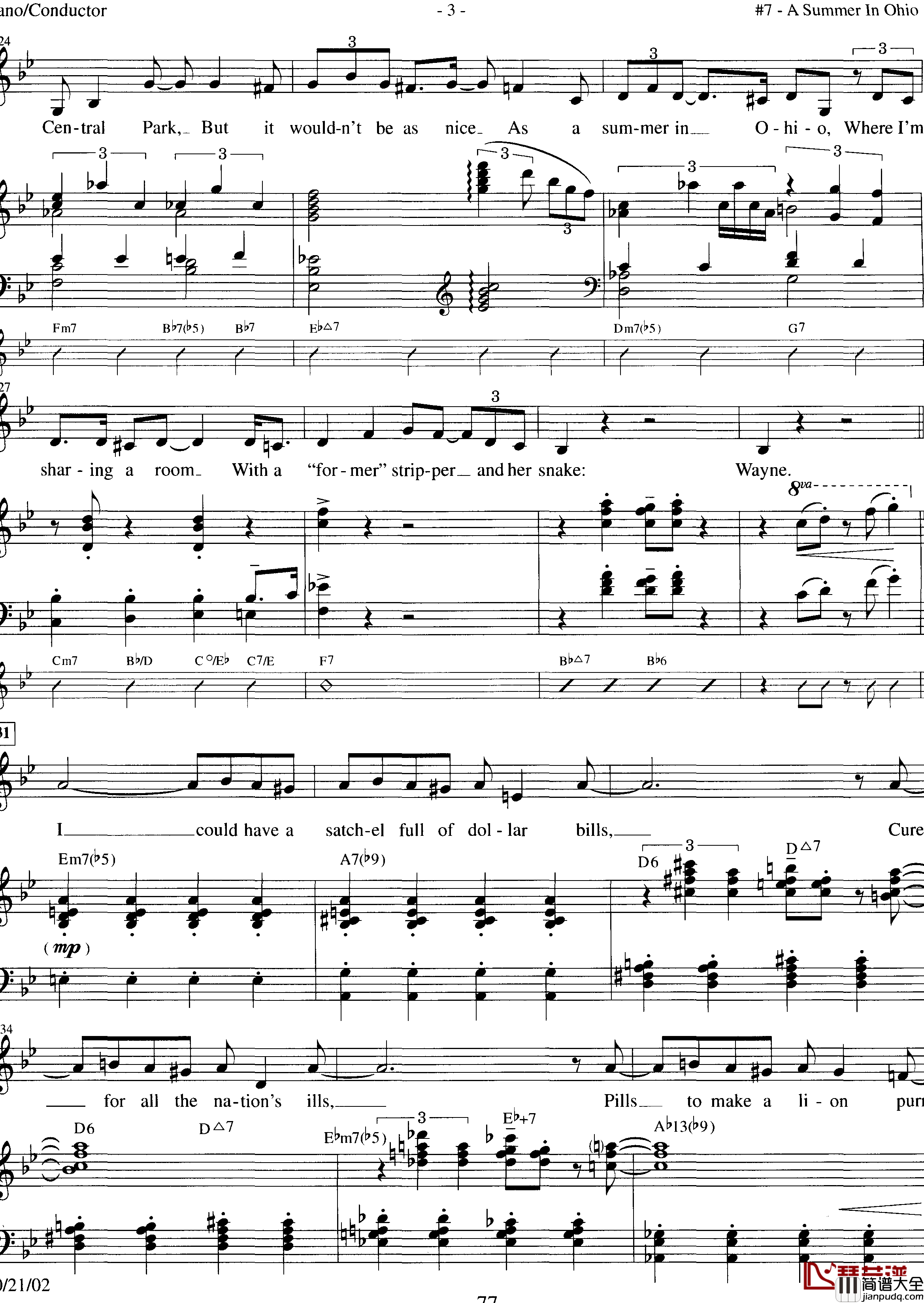 A_summer_in_Ohio钢琴谱_Anna_Kendrick