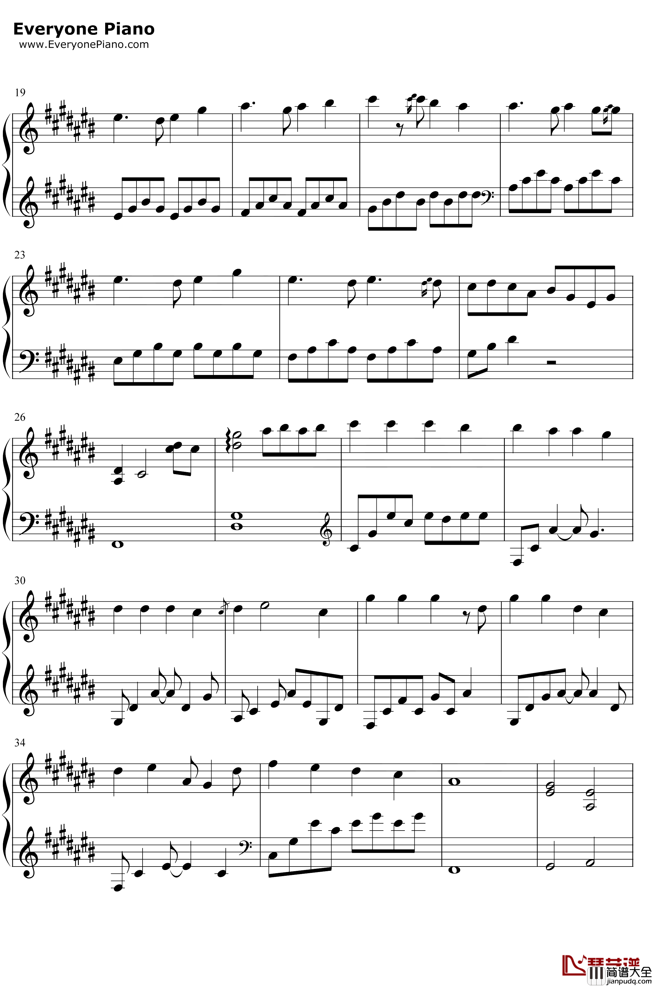 Lullaby钢琴谱_Enzalla