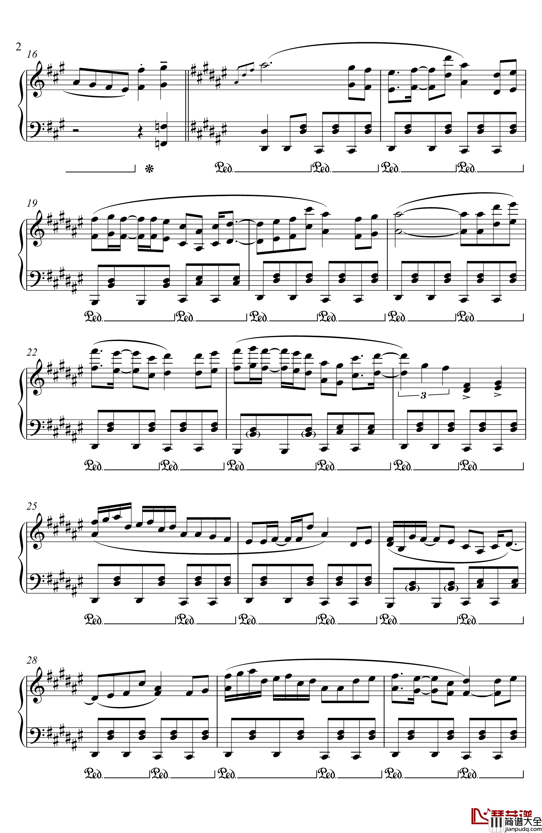 春の湊に钢琴谱_春之岸边_幻想游戏【东方星莲船】