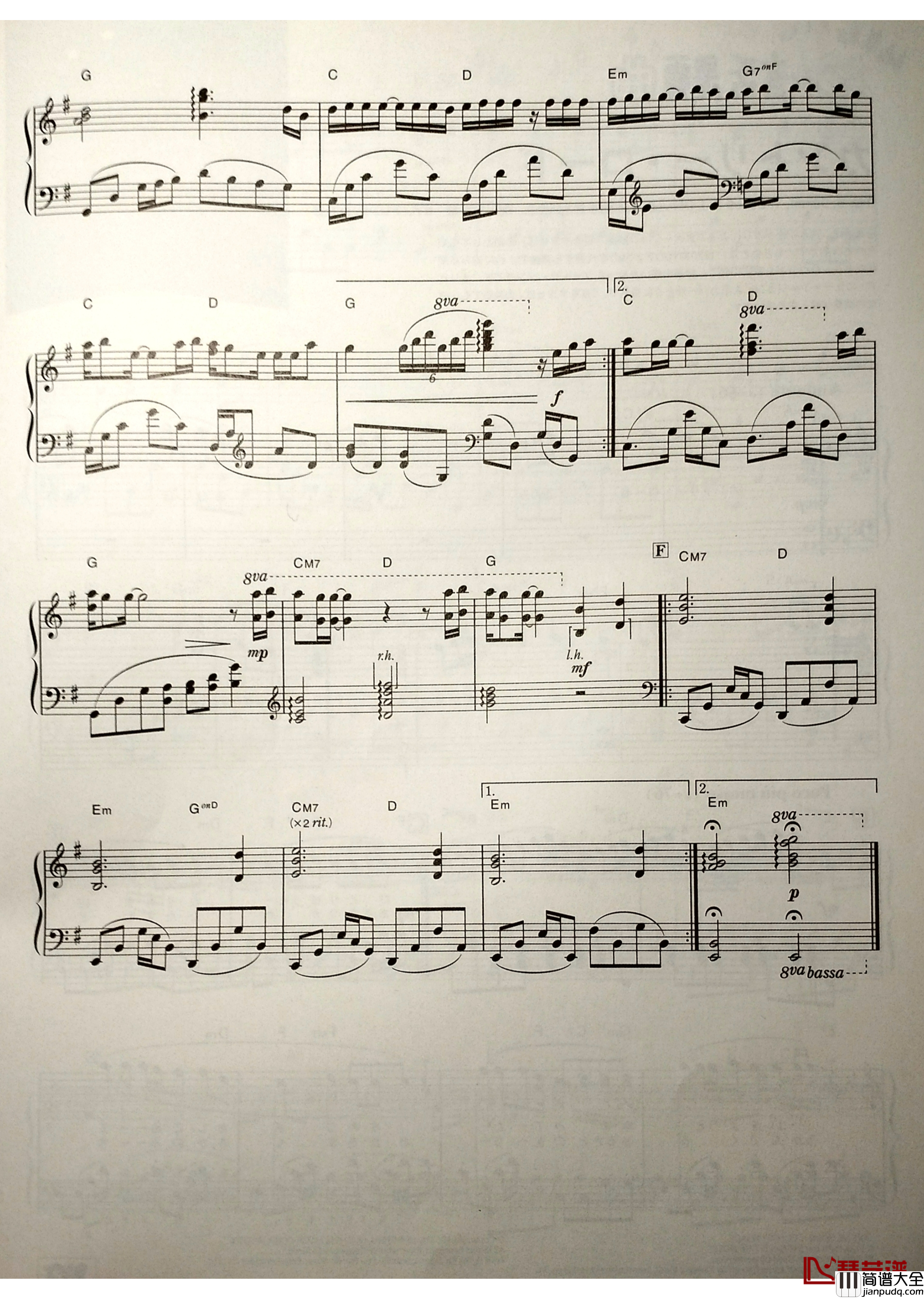 Secret_Base钢琴谱_未闻花名