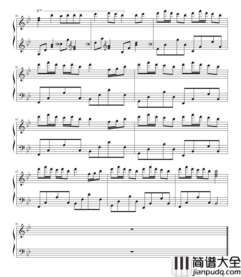 夏の唤く钢琴谱