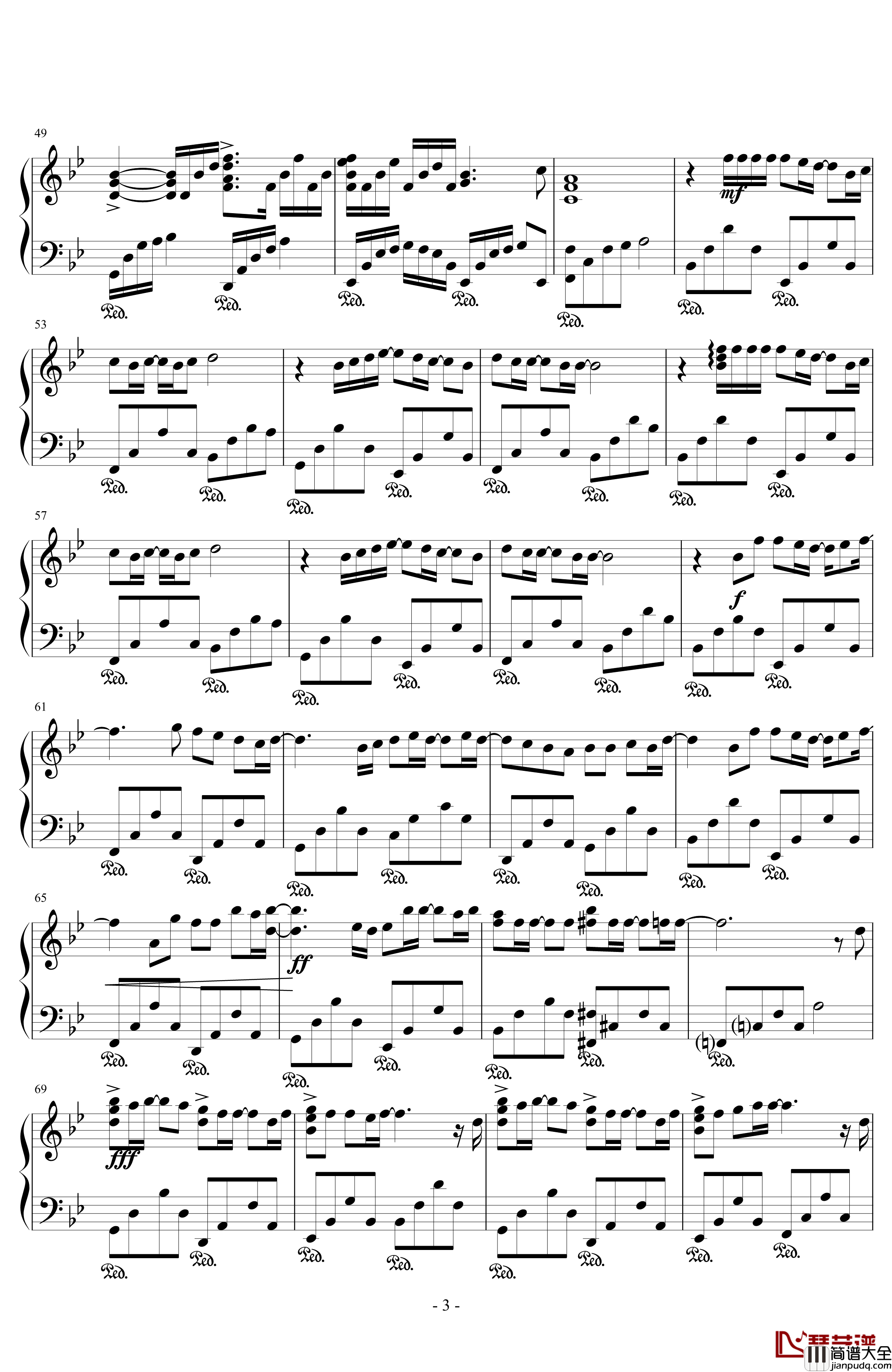 セピア色钢琴谱_深棕色_奥华子