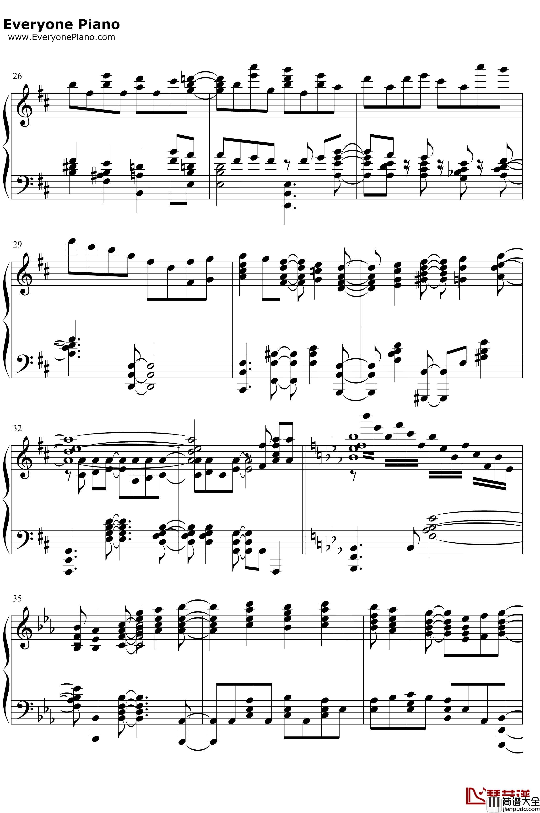 町かどタンジェント钢琴谱_小原好美鬼头明里_街角魔族OP