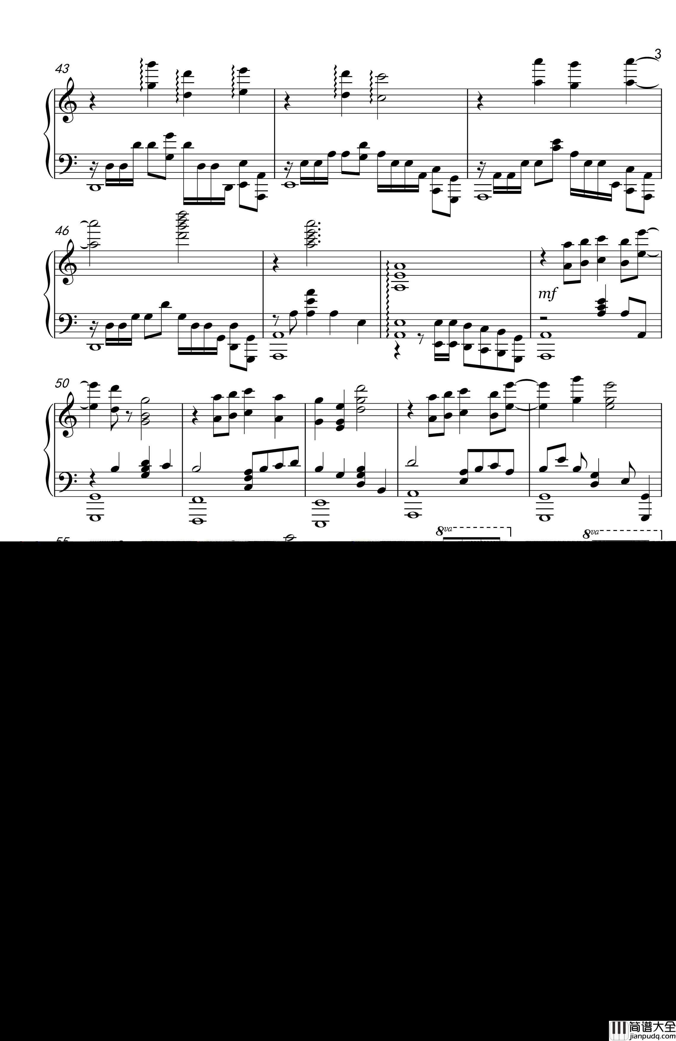 落花劫_洛天依_钢琴谱