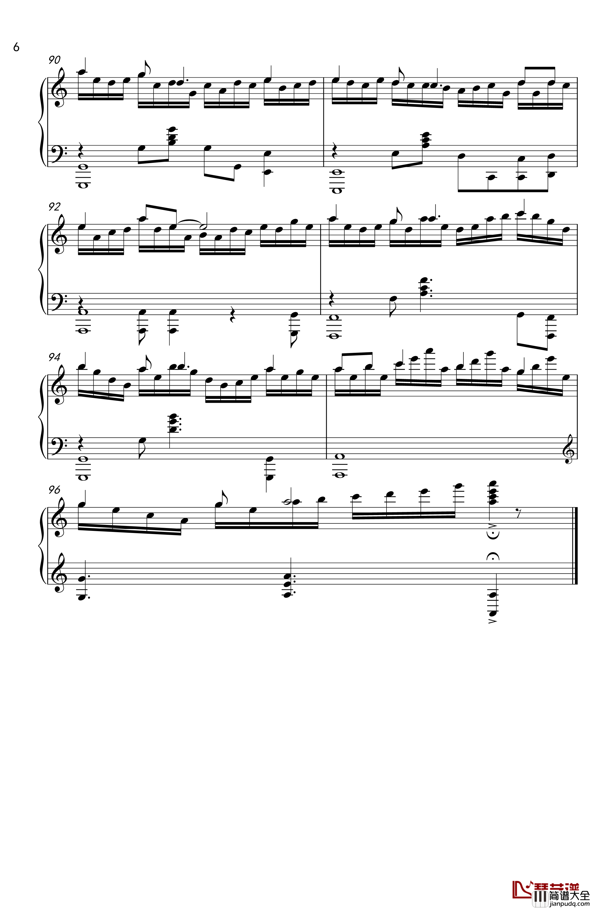 落花劫_洛天依_钢琴谱