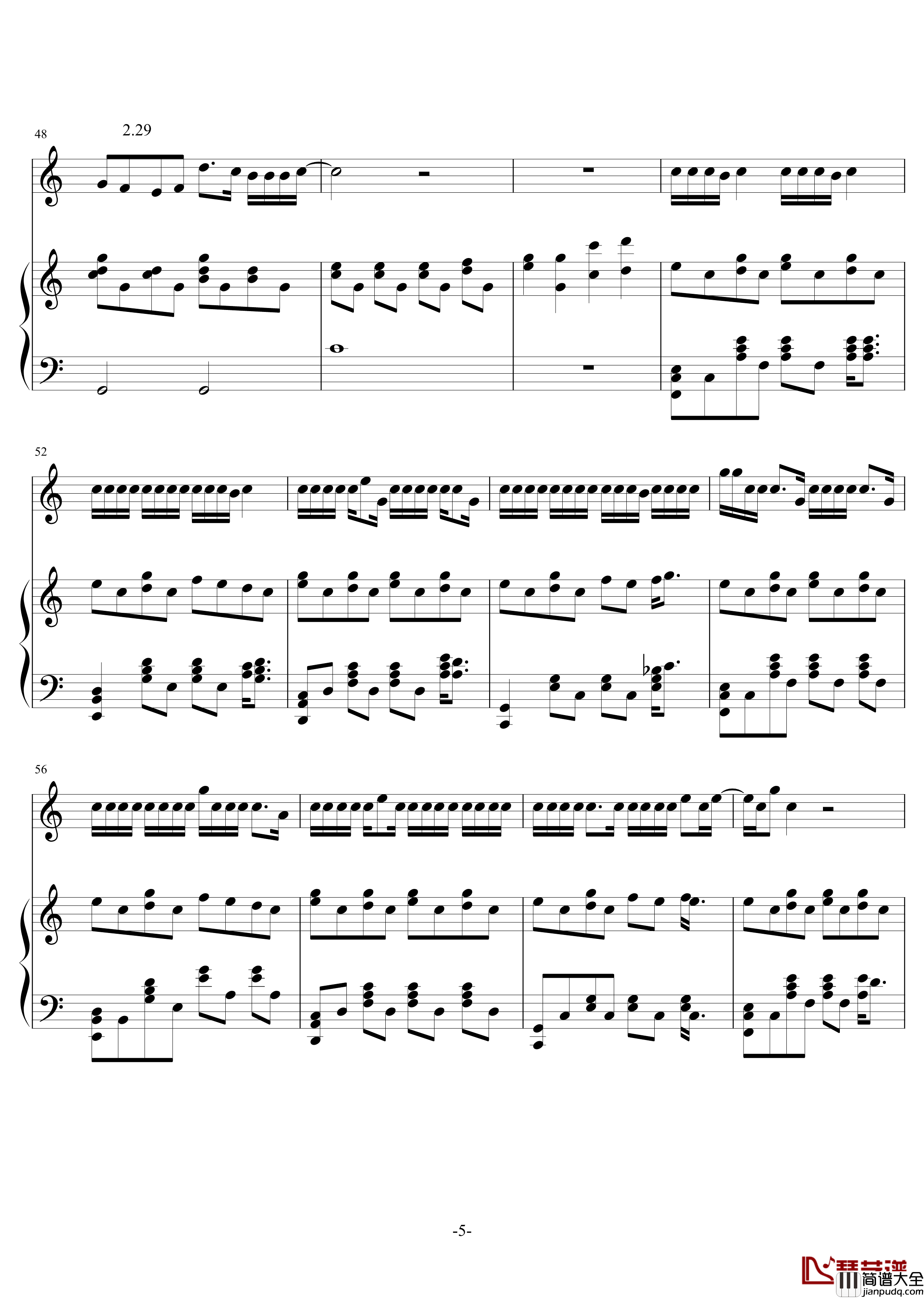 花钢琴谱_伴奏谱_片寄凉太