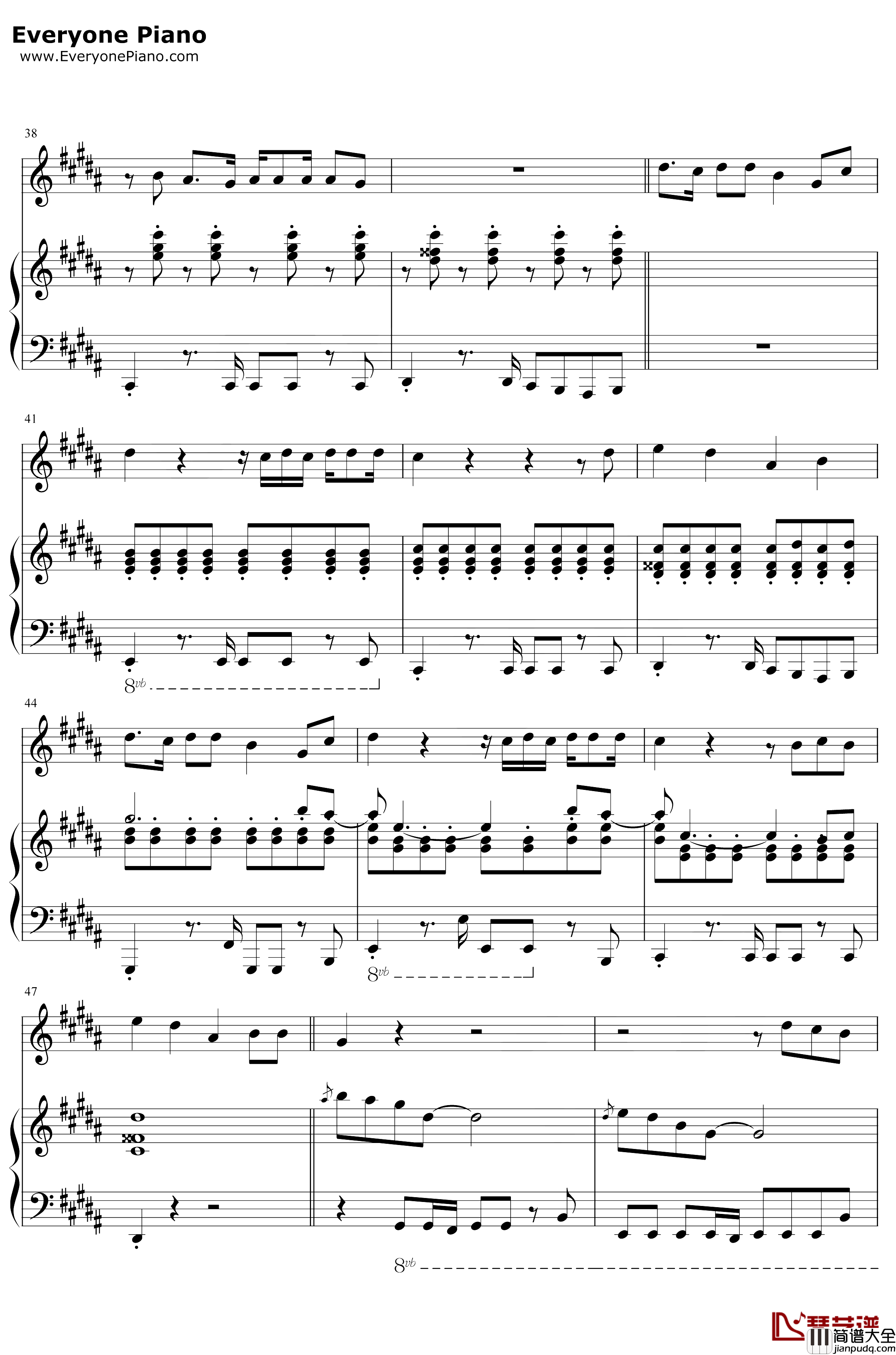 All_the_Good_Girls_Go_to_Hell钢琴谱_Billie_Eilish