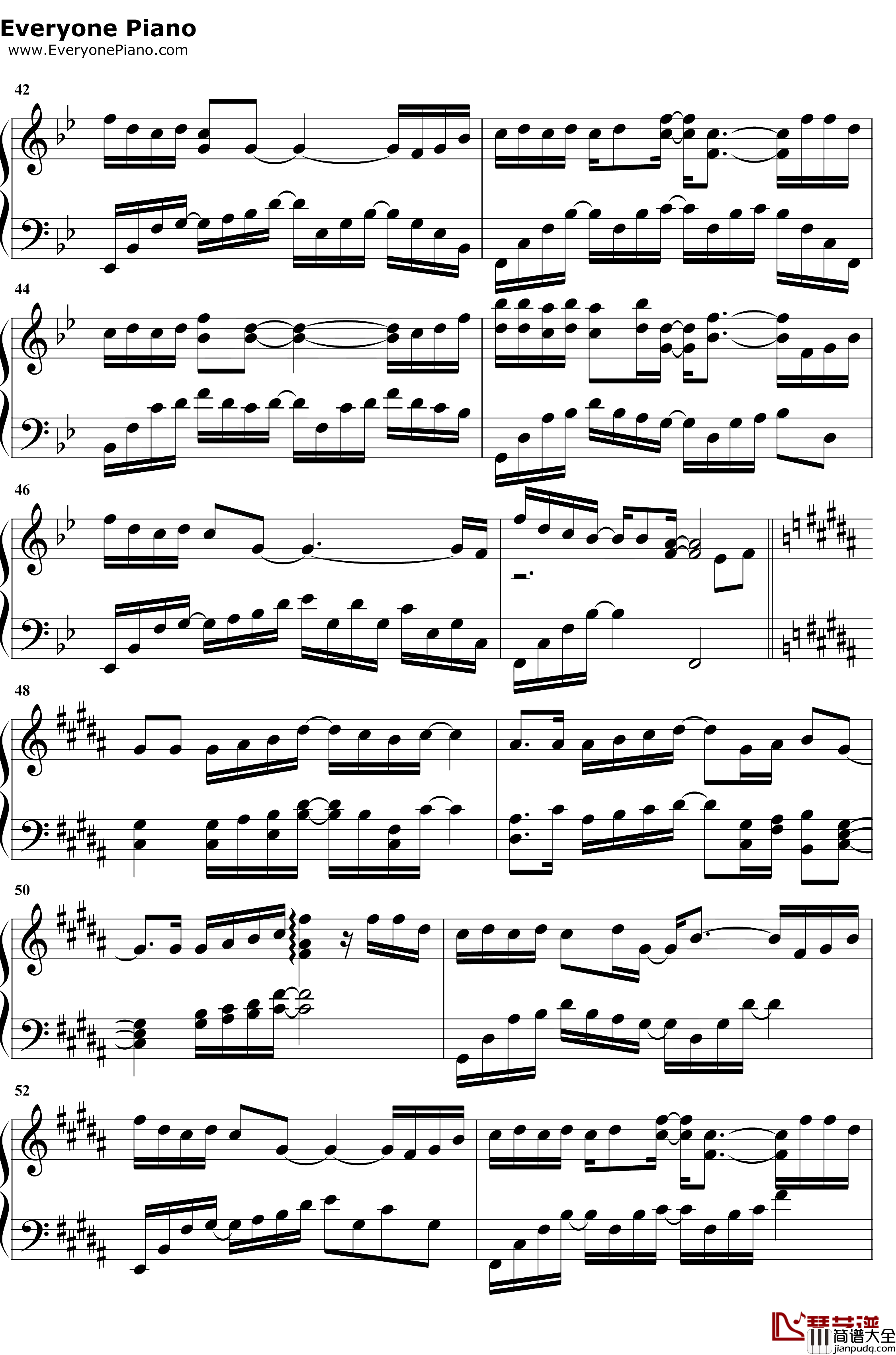 笑场钢琴谱_薛之谦_薛之谦