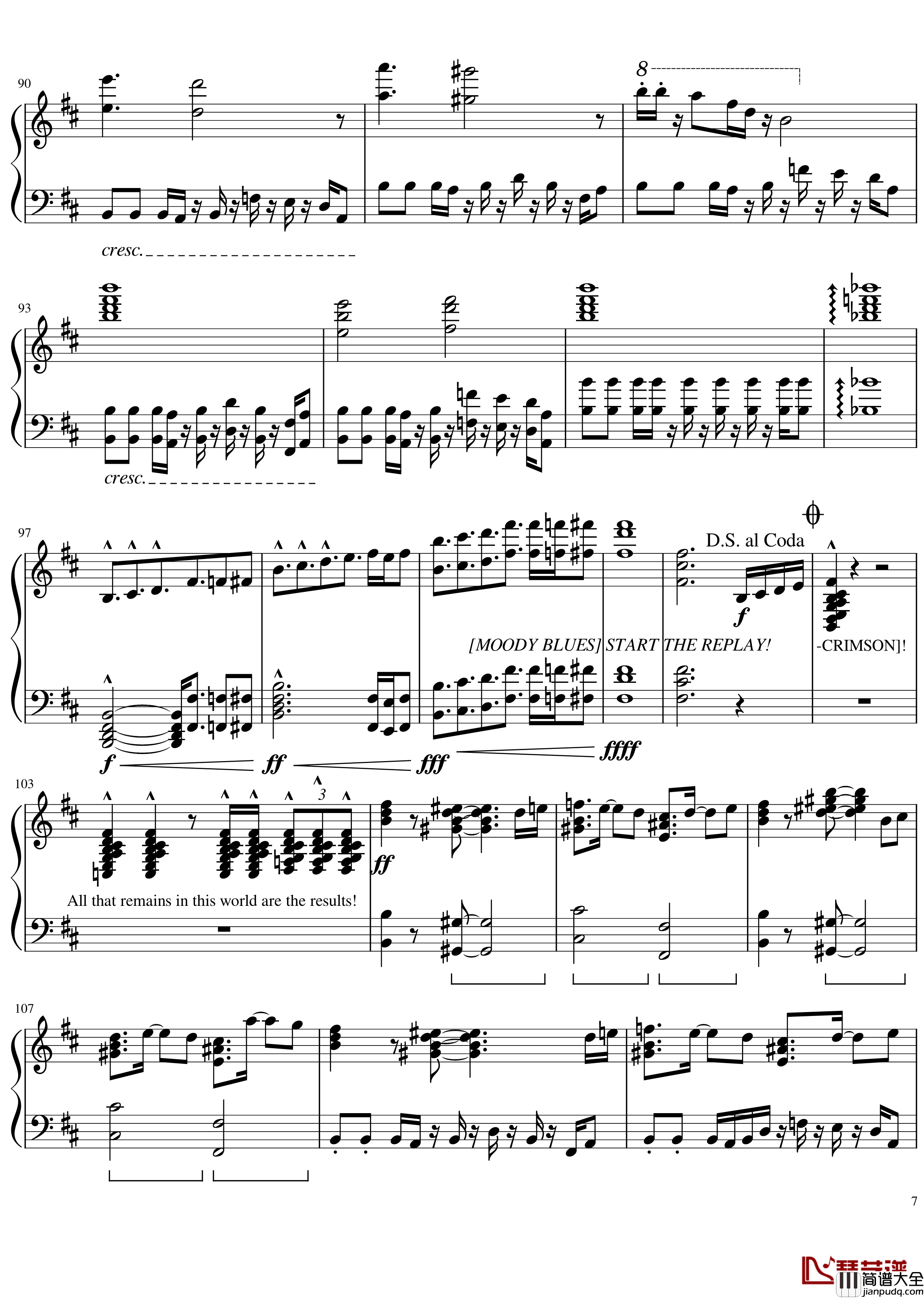 il_vento_doro钢琴谱_镇魂曲ver._JOJO的奇妙冒险