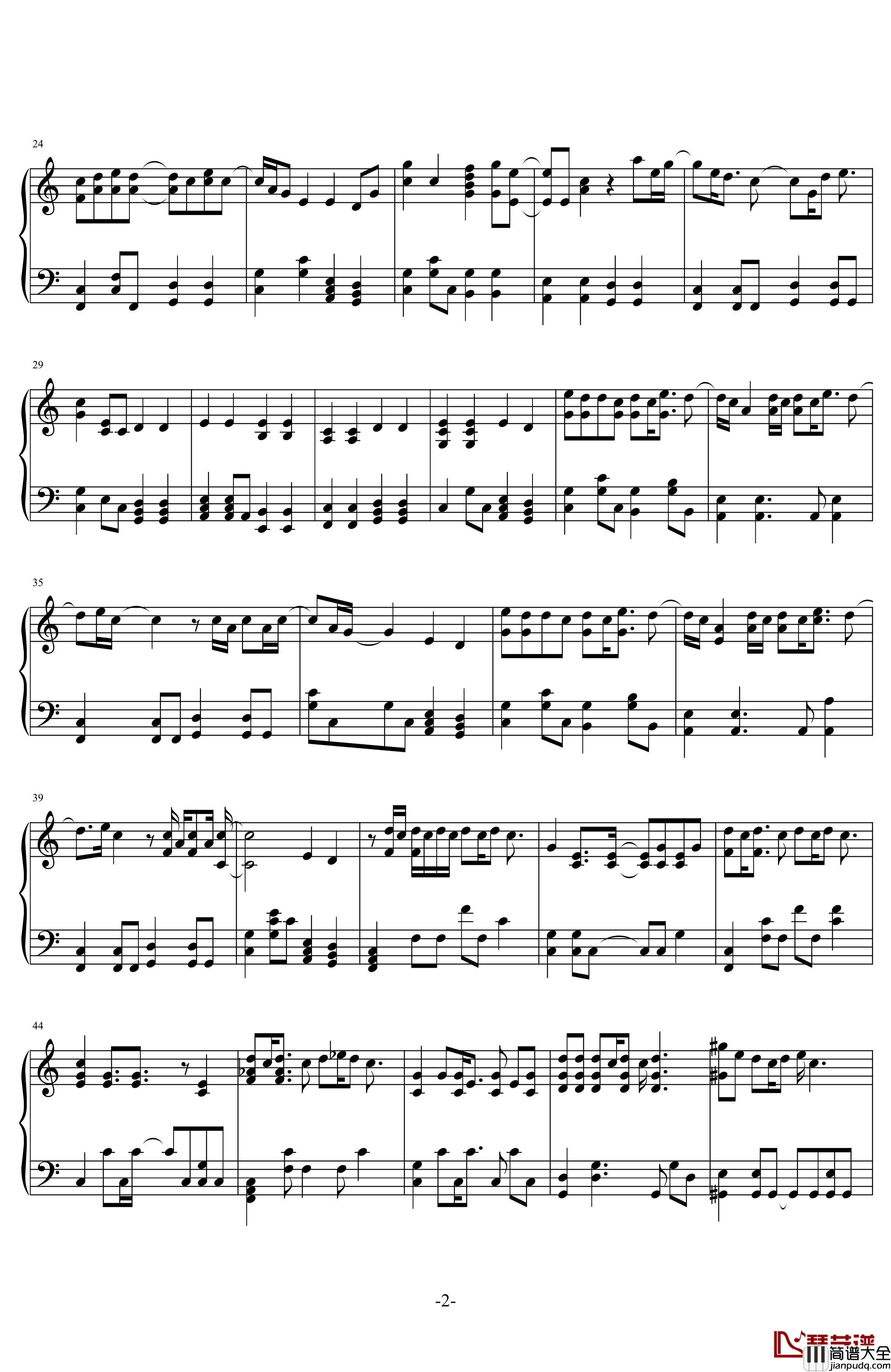 Dont_look_back_in_anger钢琴谱_Oasis