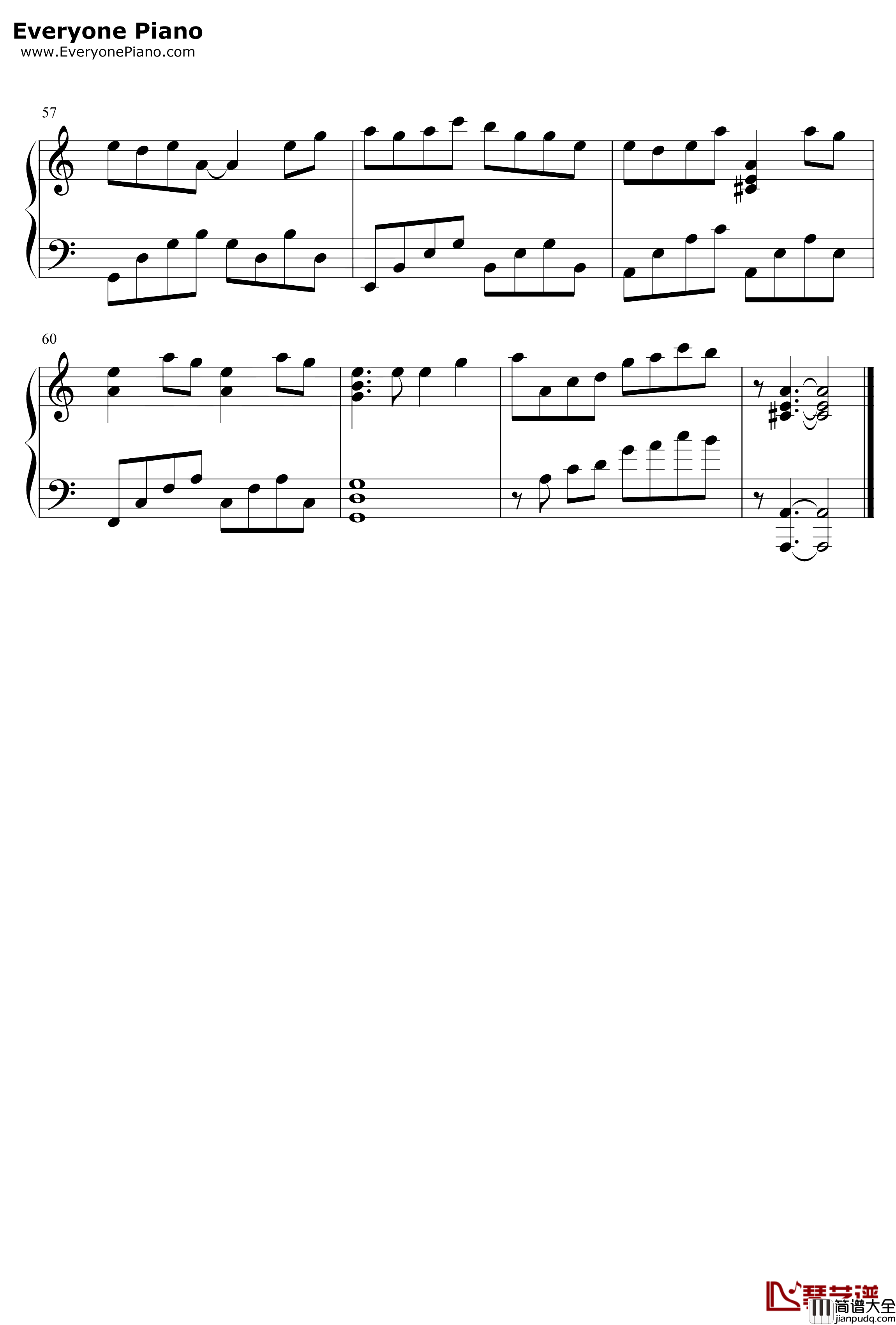 九万字钢琴谱_黄诗扶_我也算万种风情实非良人_抖音歌曲