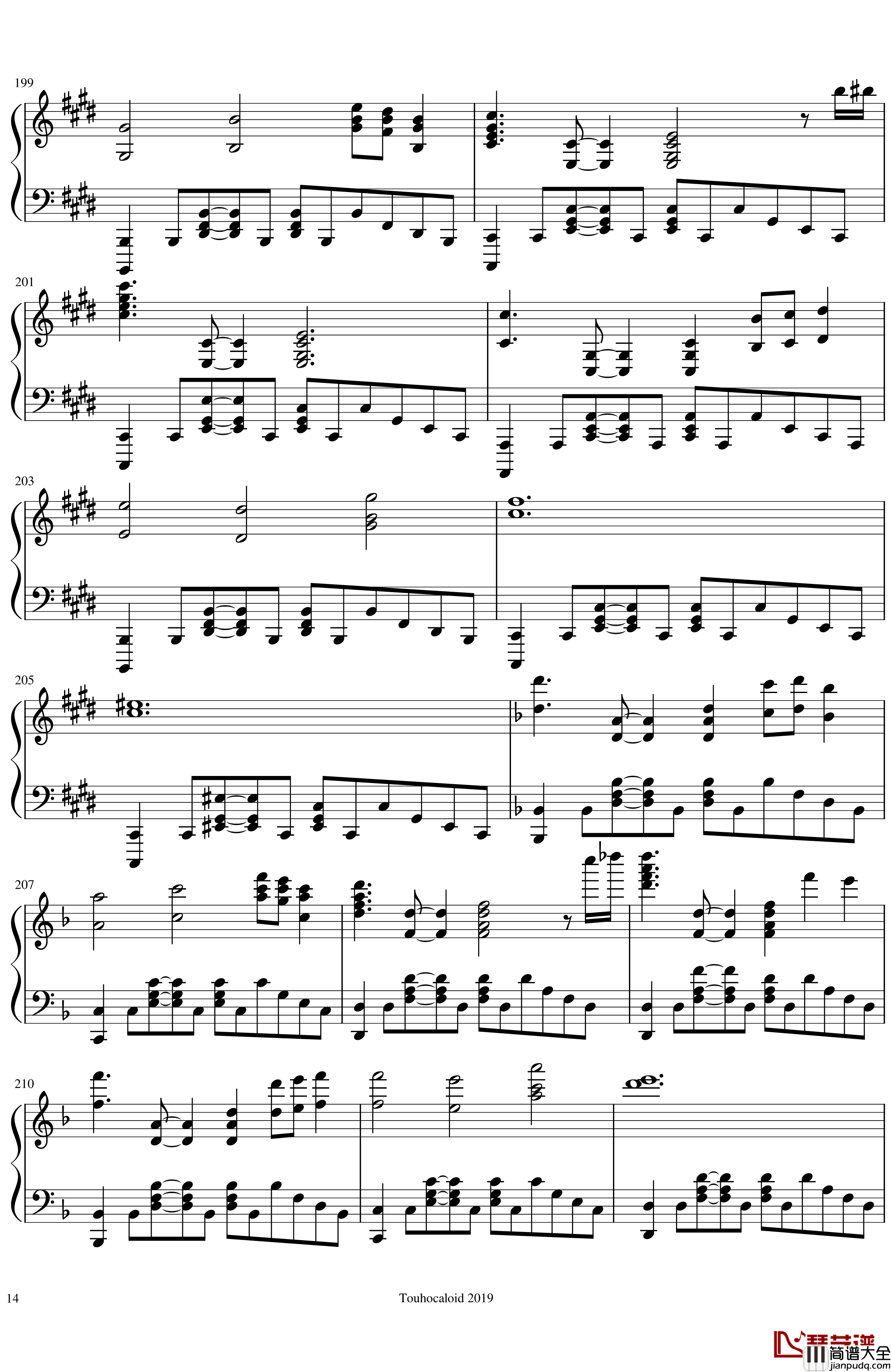 鬼形兽全角色曲钢琴谱_东方鬼形兽_东方project