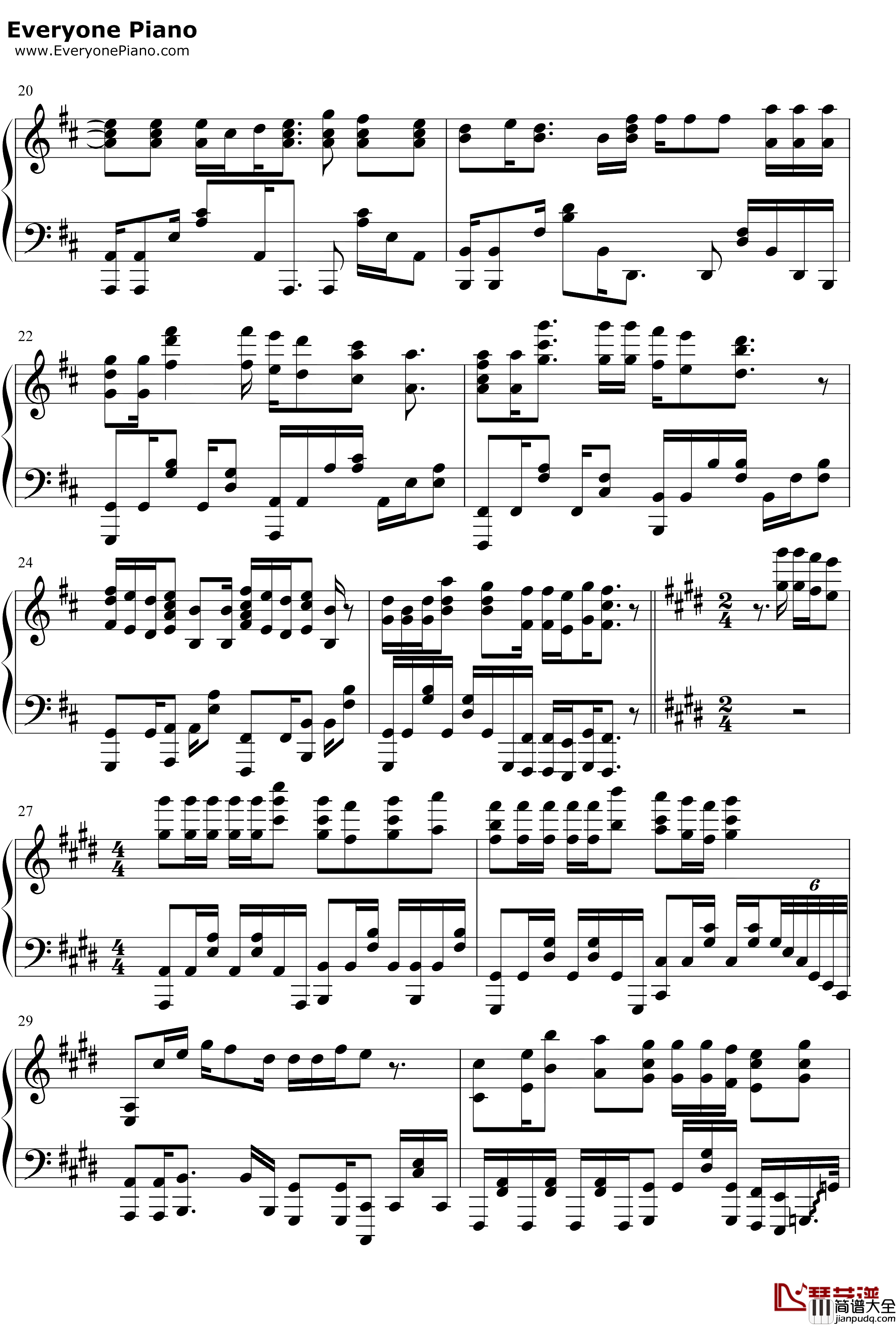 Amadeus钢琴谱_伊藤香奈子_命运石之门0插曲