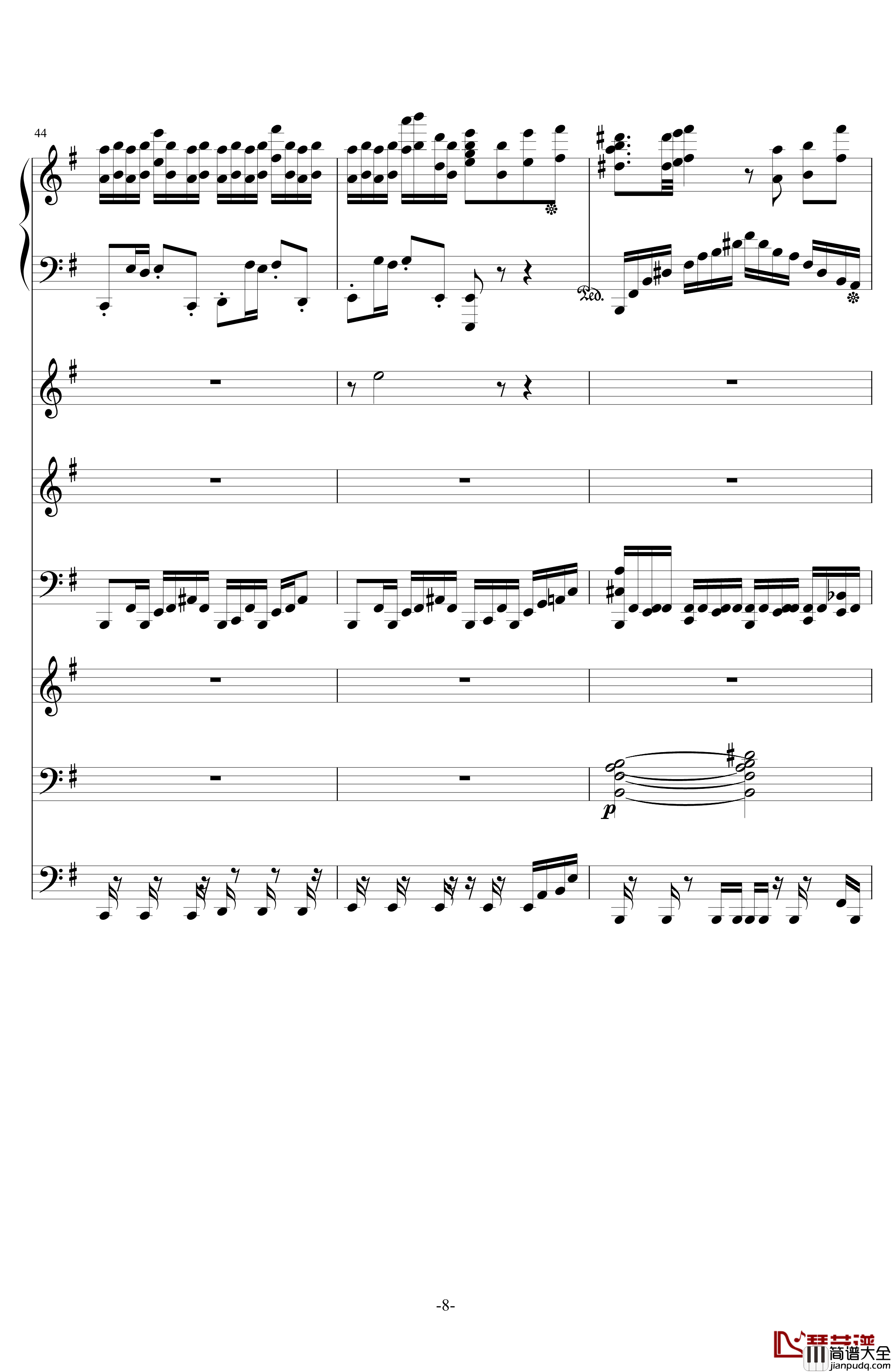 中国第二号狂想曲钢琴谱_ellocz