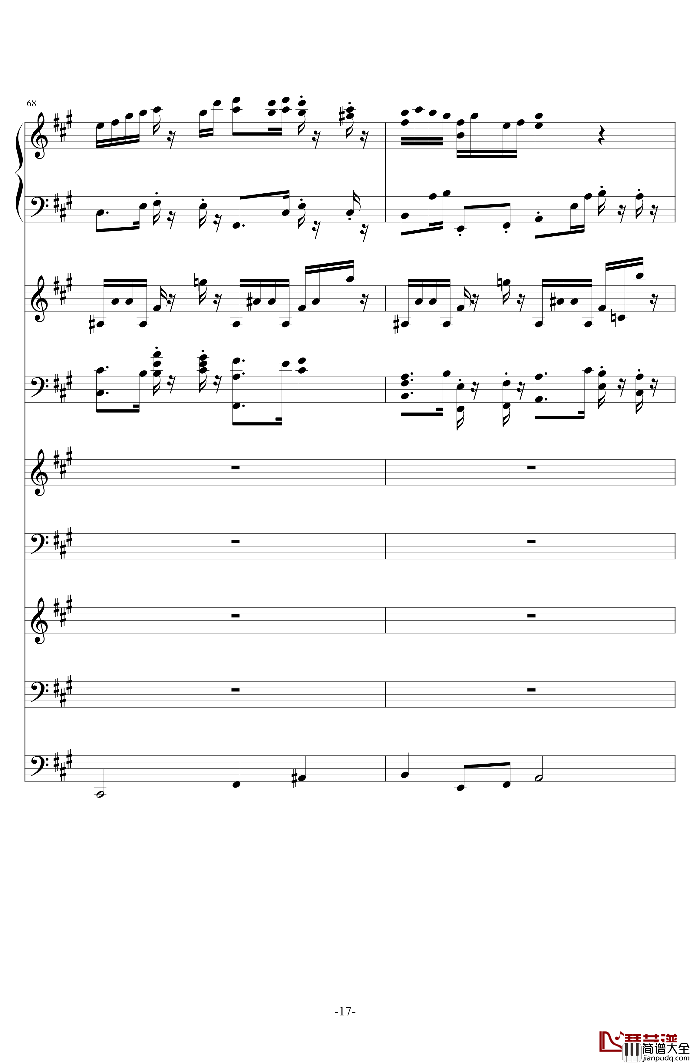 中国第二号狂想曲钢琴谱_ellocz