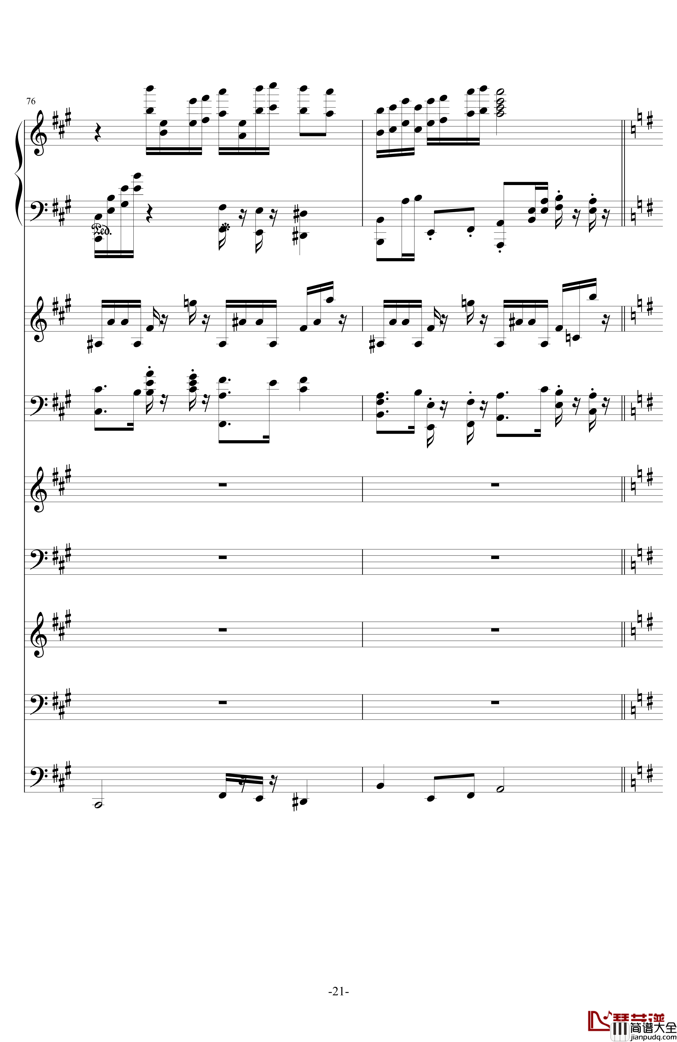 中国第二号狂想曲钢琴谱_ellocz