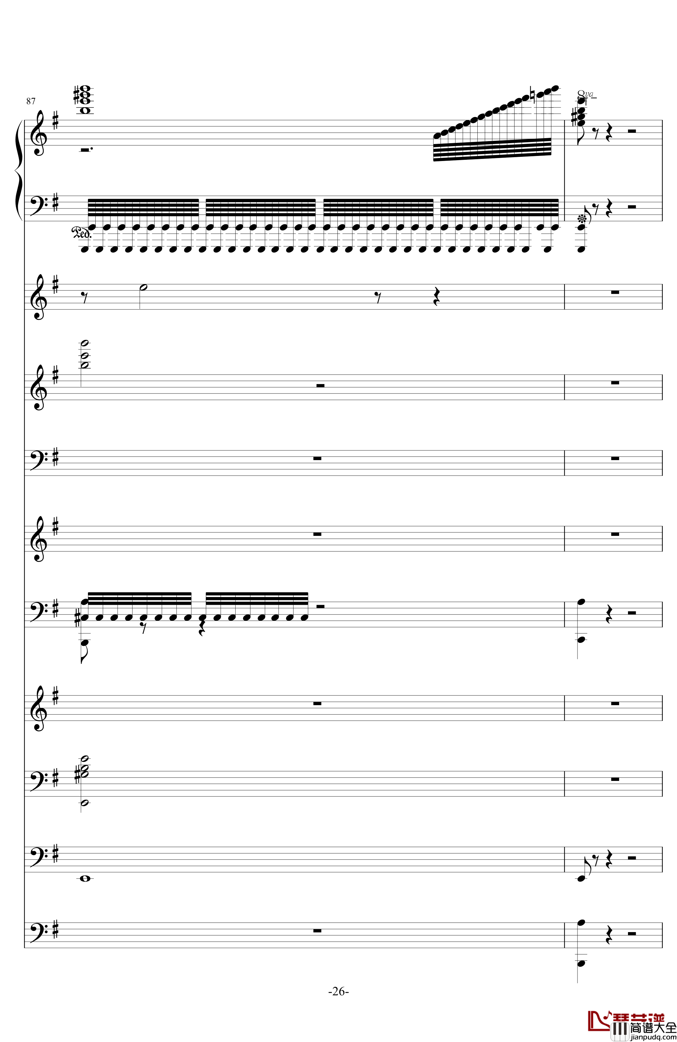 中国第二号狂想曲钢琴谱_ellocz